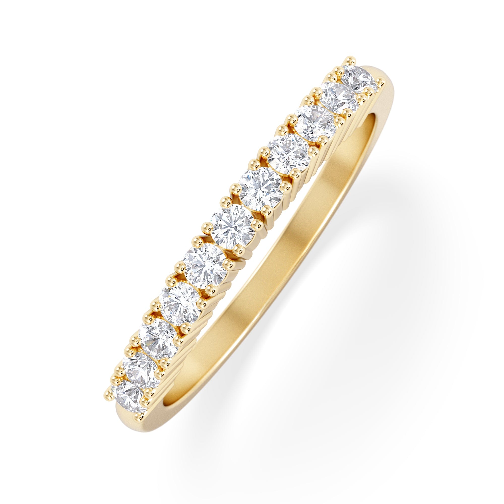 Diamond Half Eternity Ring 0.30CT Lab Diamond 9K Yellow Gold