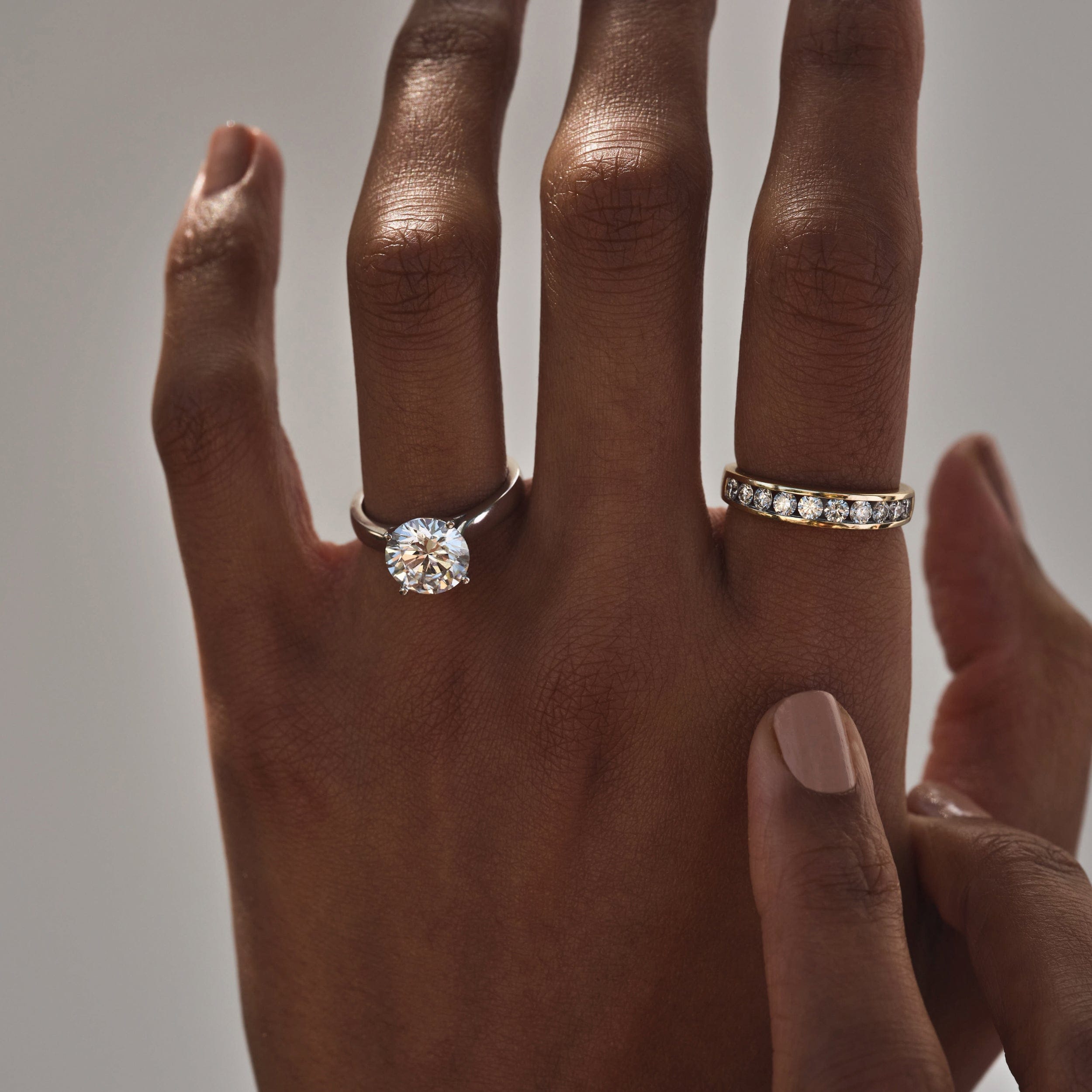 Diamond Channel Set Lab Diamond Eternity Ring 0.05ct in 9K Gold