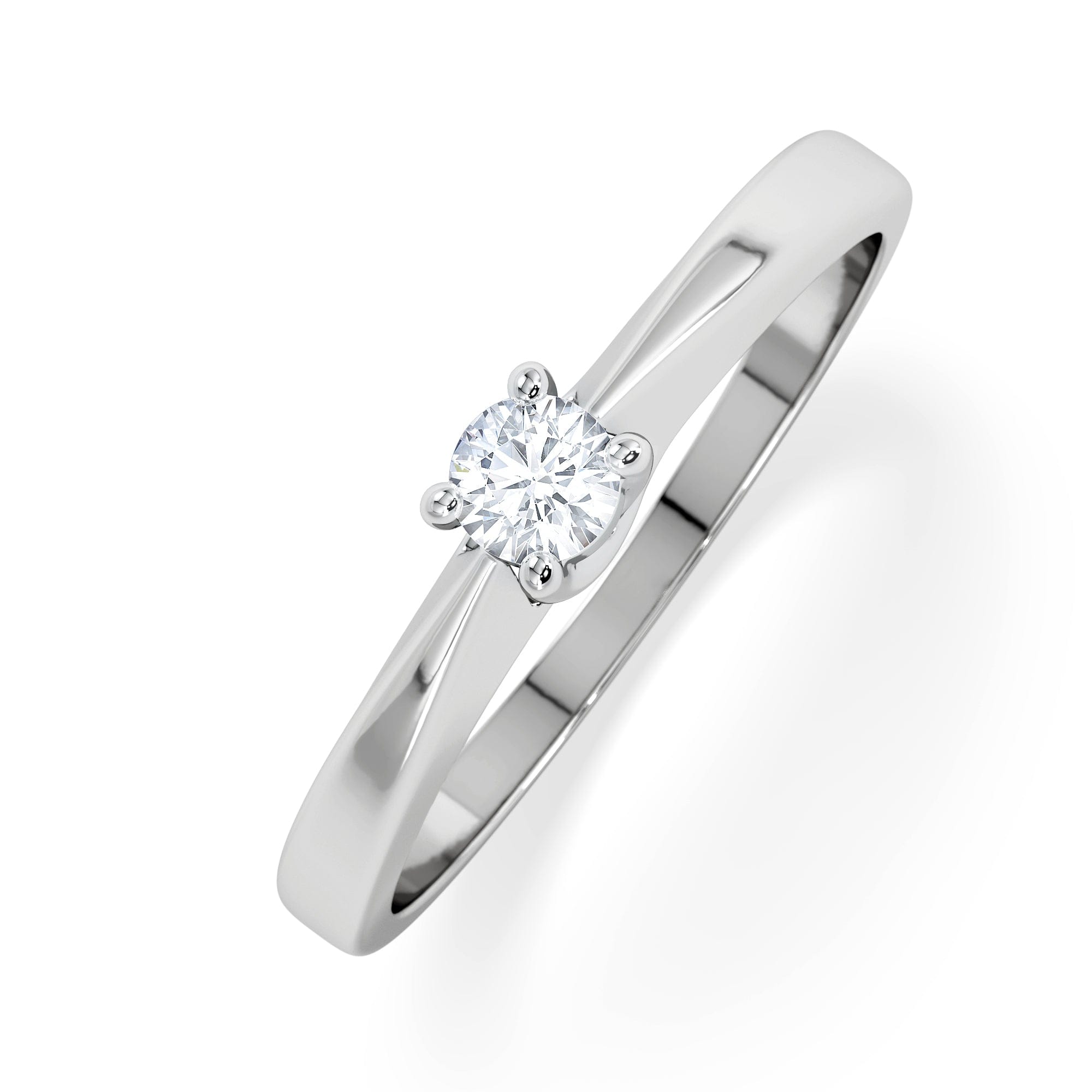 Diamond Naomi Lab Diamond Engagement Ring 0.15ct H/Si in 925 Silver