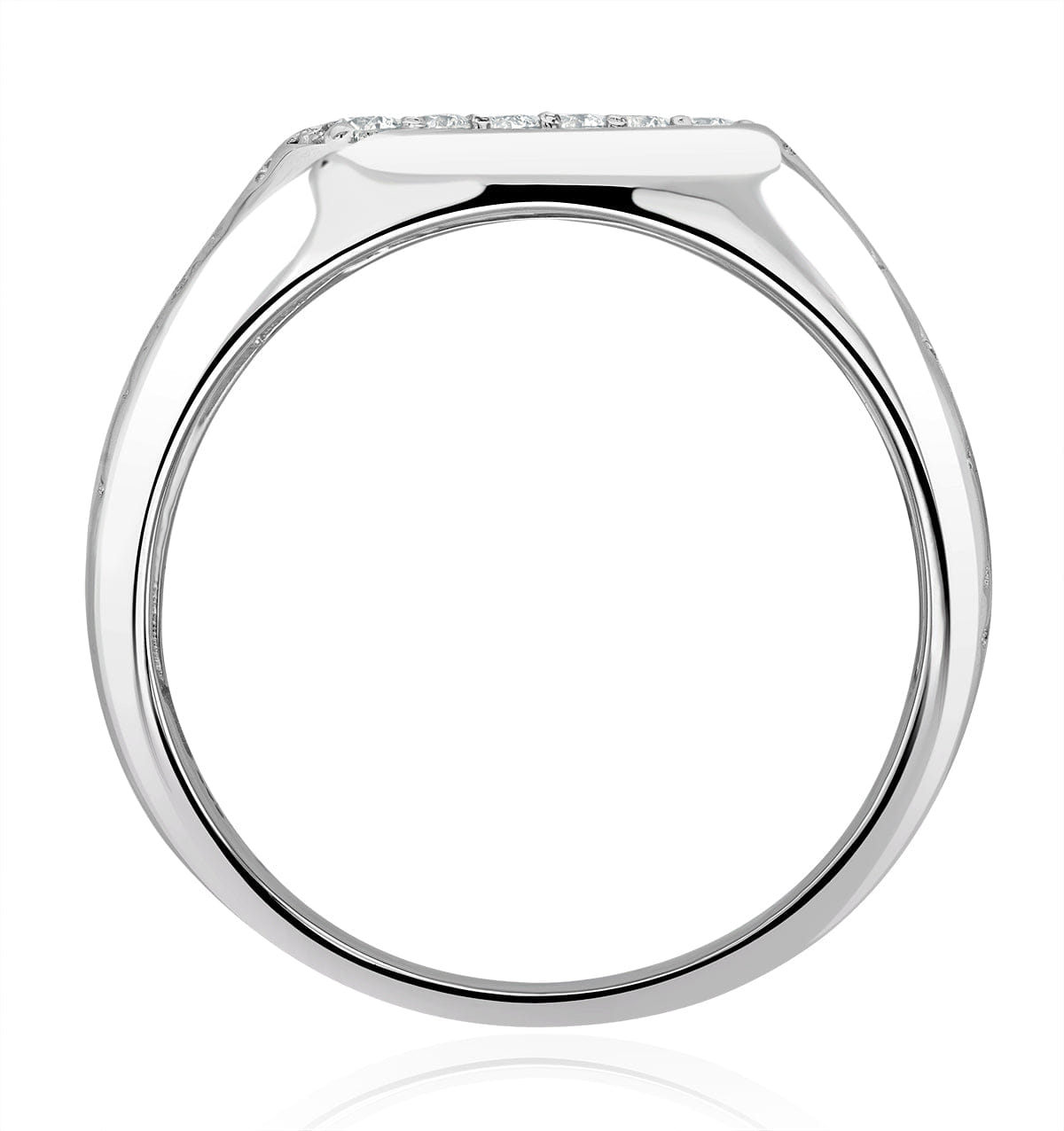 Diamond Mens Lab Diamond Signet Ring 0.25ct H/Si in Sterling Silver