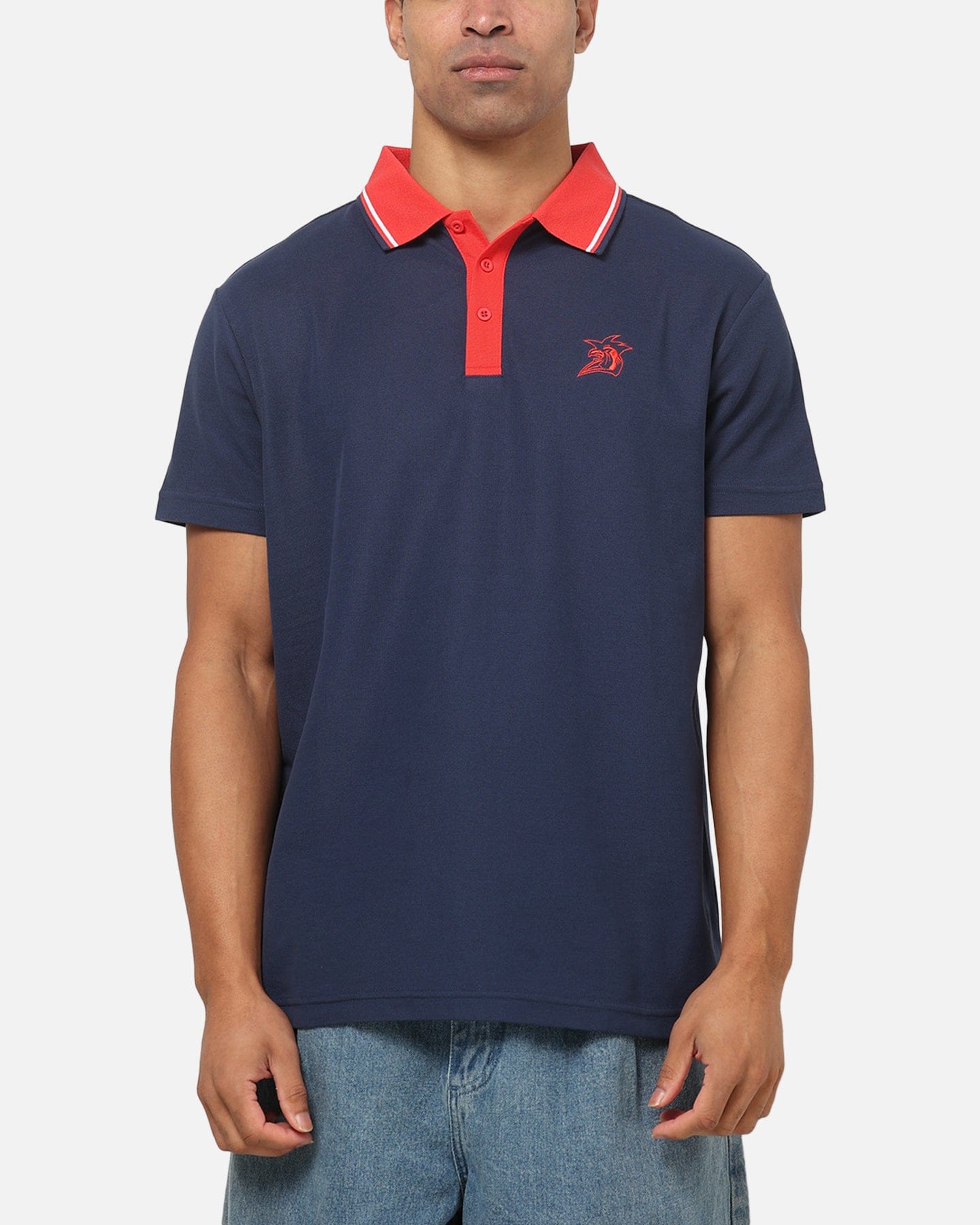 Bleacher Athletic Sydney Roosters NRL Adult Golf Polo T - Shirt Navy