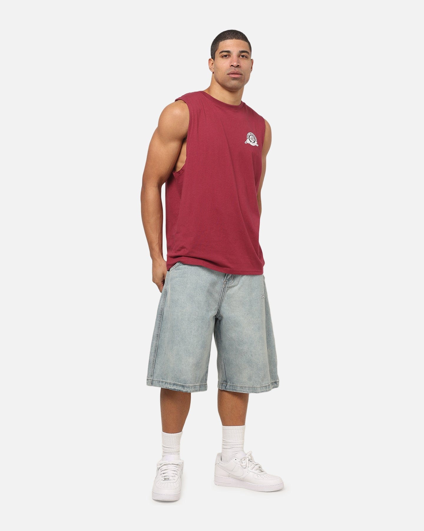 Bleacher Athletic Manly Warringah Sea Eagles NRL Adult Muscle T - Shirt Maroon
