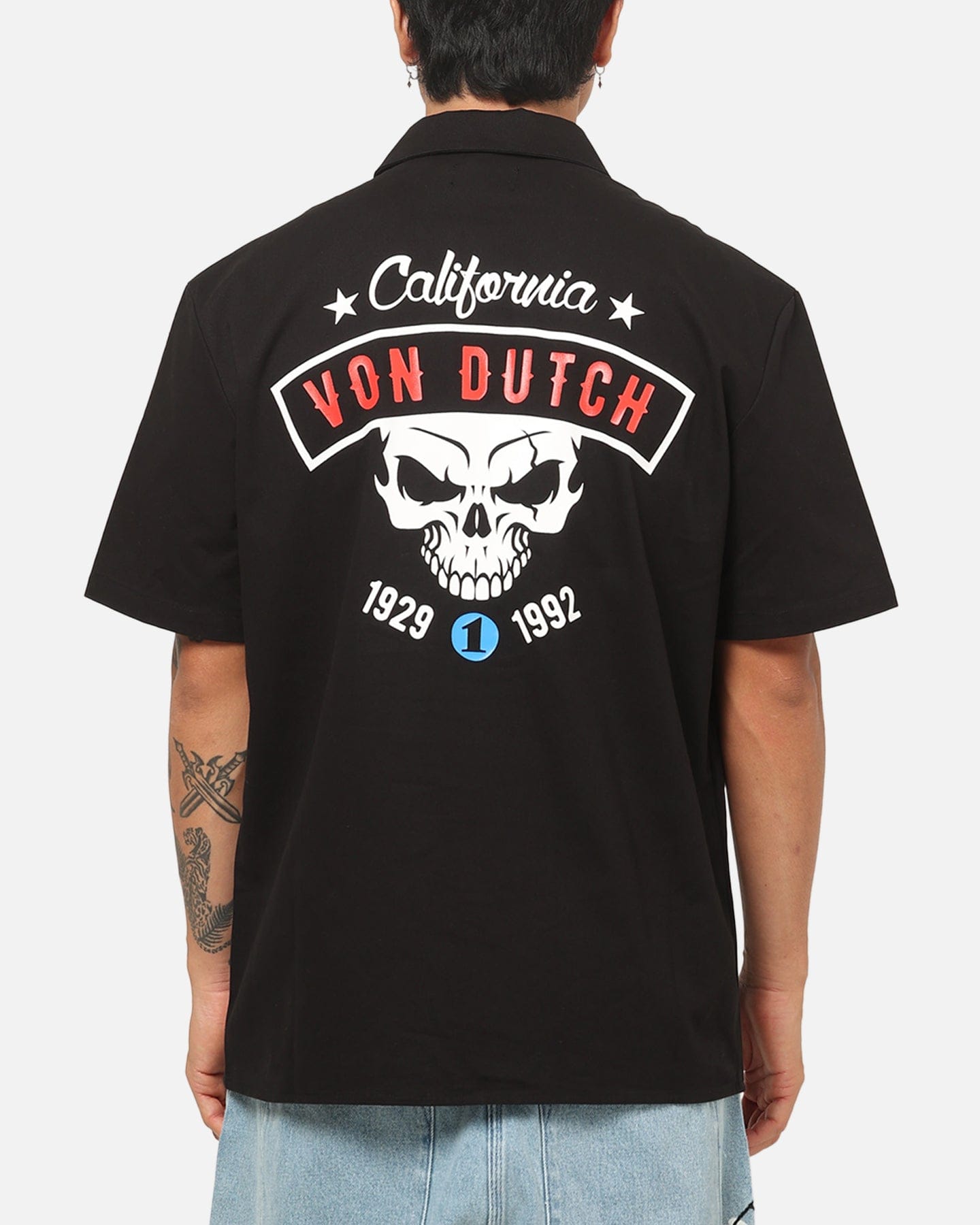 Von Dutch California Button Up Shirt Black