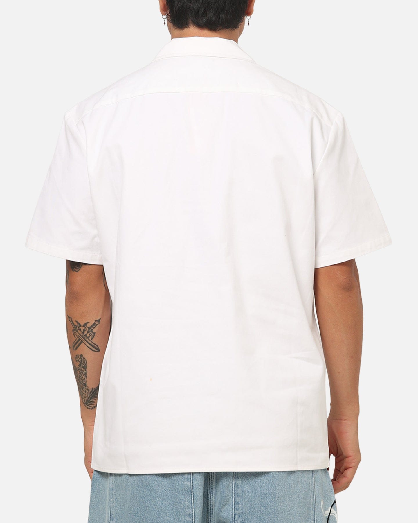 Von Dutch Oval Button Up Shirt White