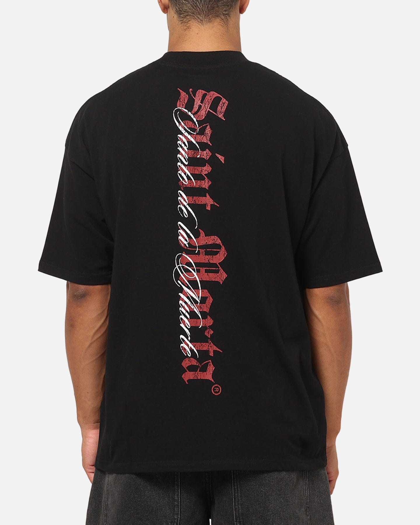 Saint Morta La Muerte Script T - Shirt Black/Red
