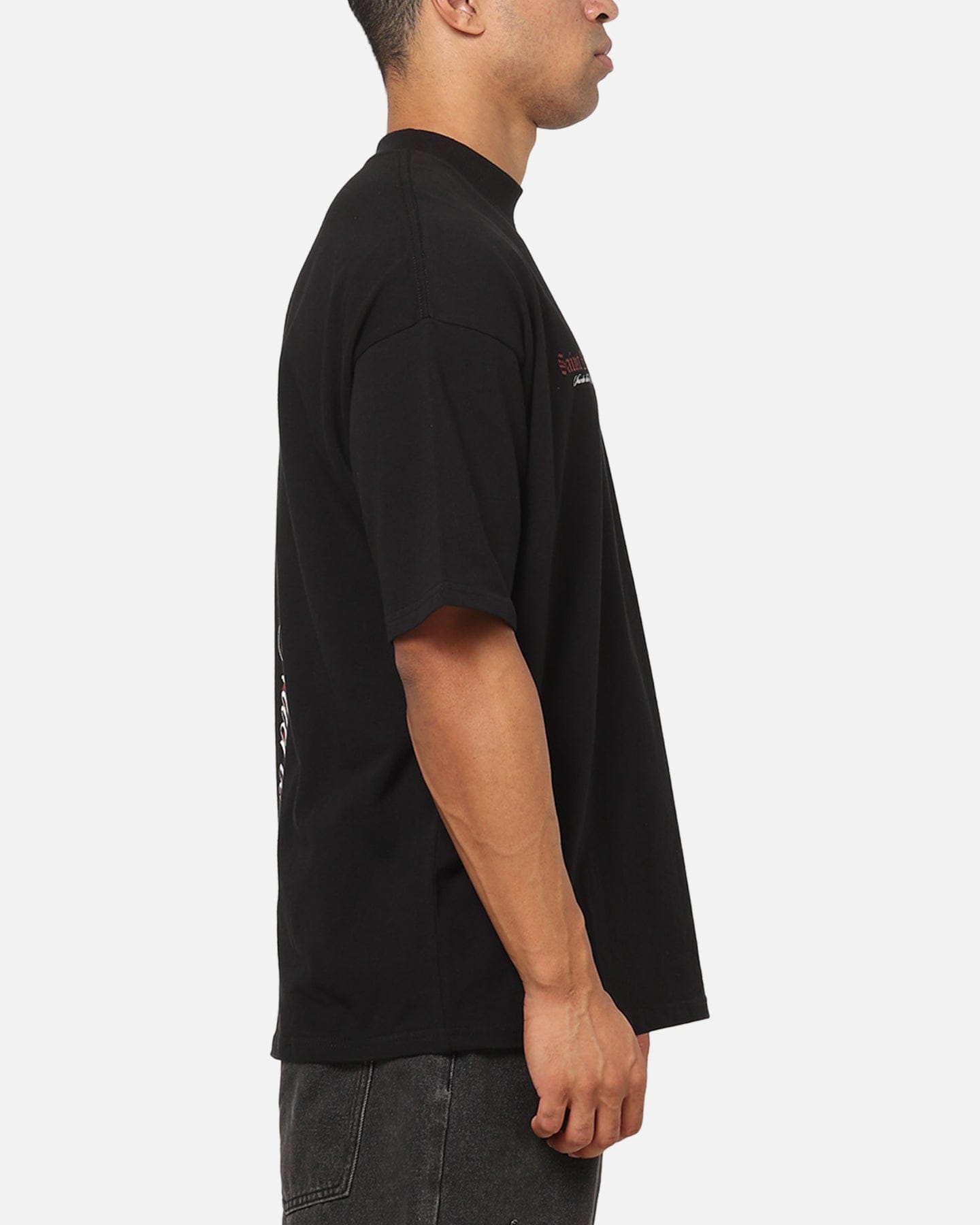Saint Morta La Muerte Script T - Shirt Black/Red