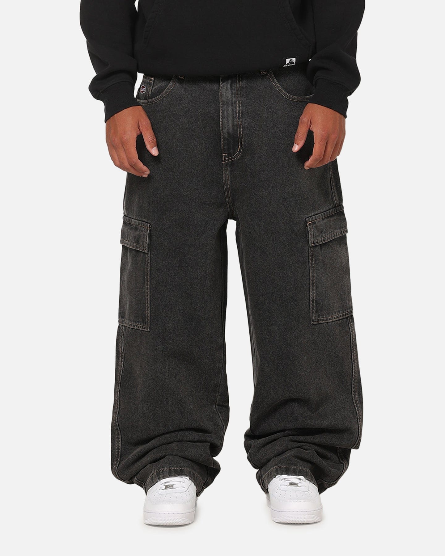 X - Large Baggy Cargo Bull Denim 91 Pants Black