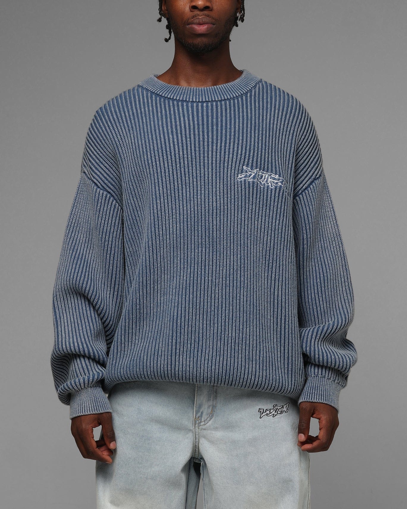 Loiter Star Born Knit Sweater Blue