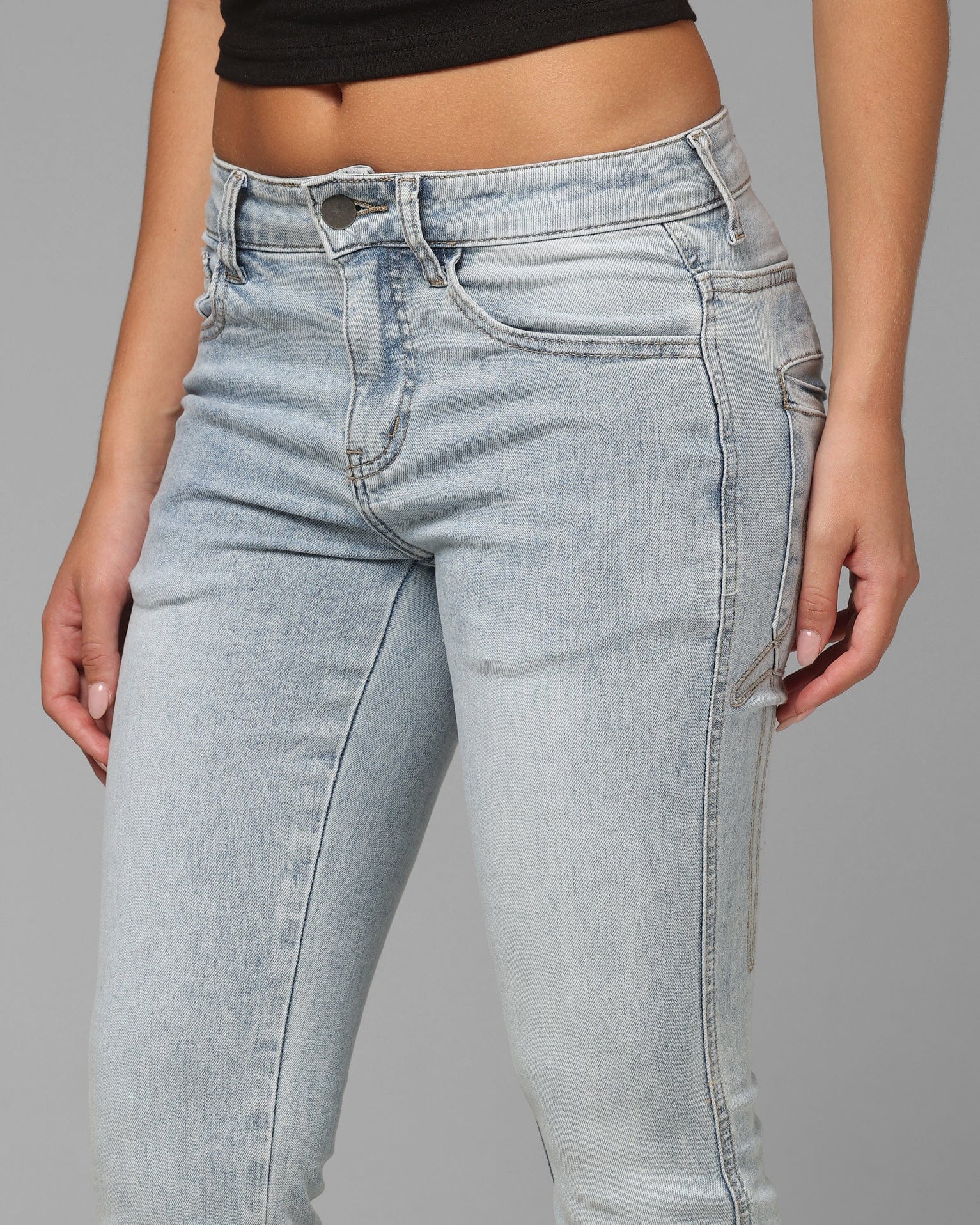 Loiter Women's Wraith Bootcut Jeans Blue Denim