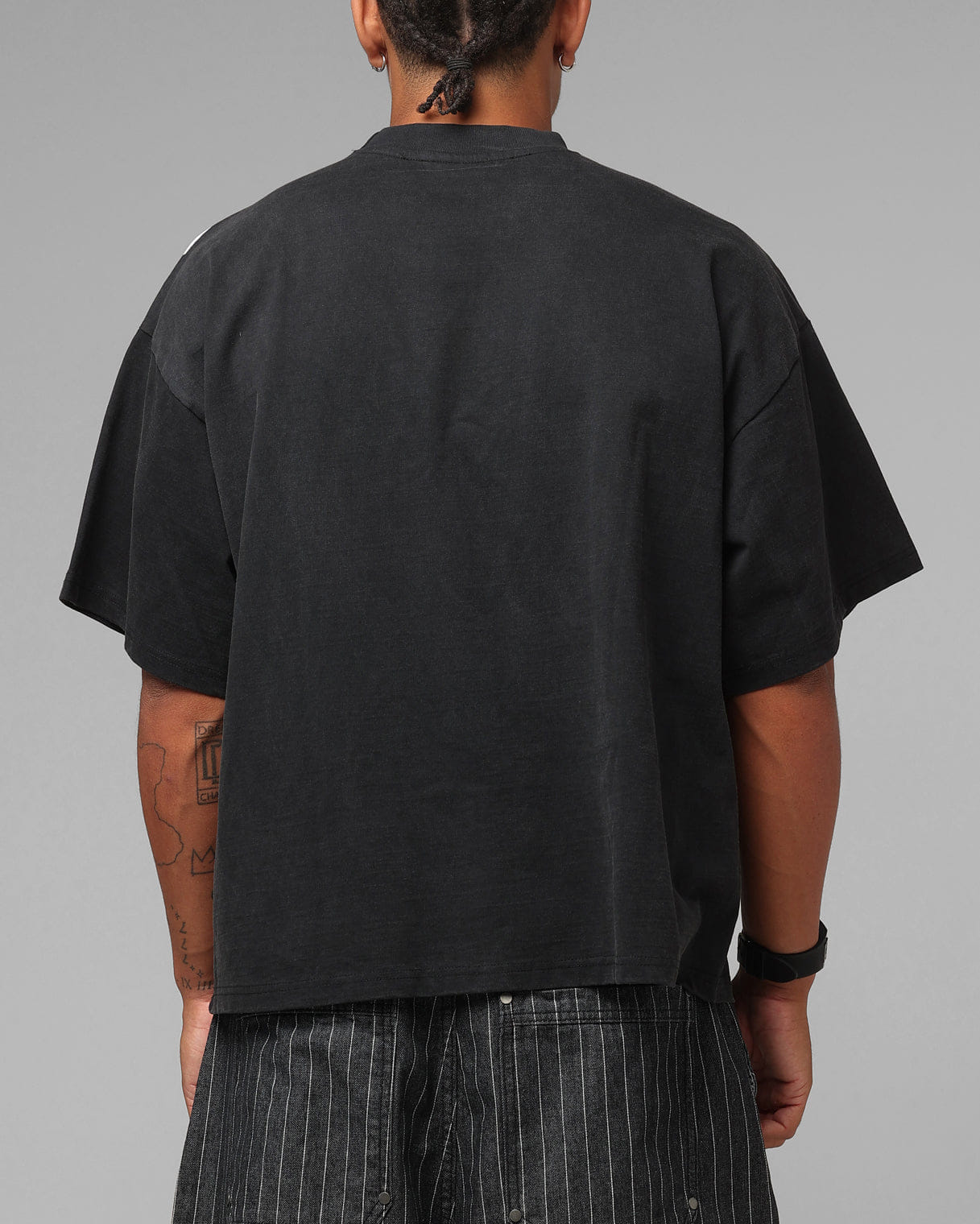 Loiter Script T - Shirt Washed Black