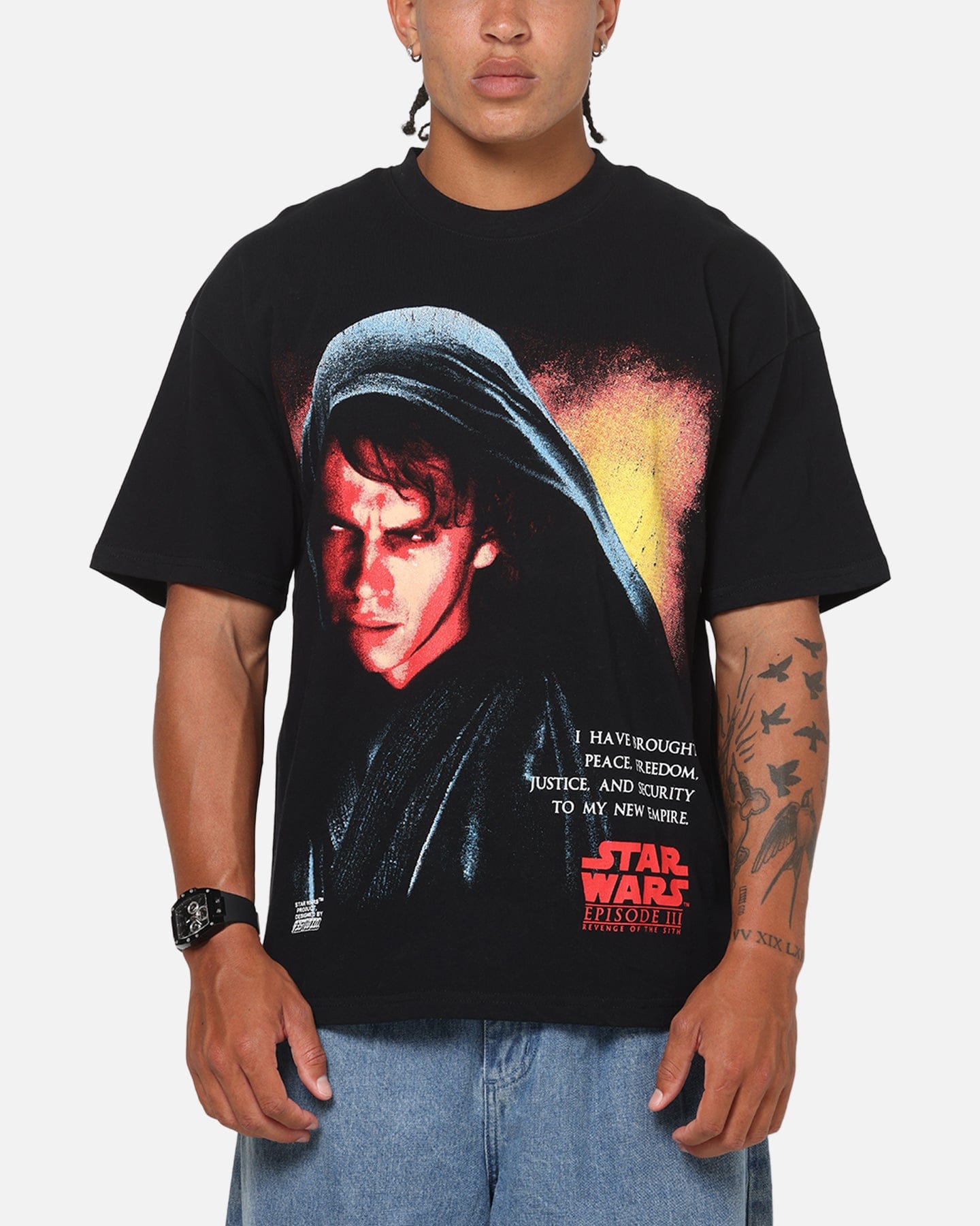 73studio Star Wars 2005 Rise Of Vader T - Shirt Black