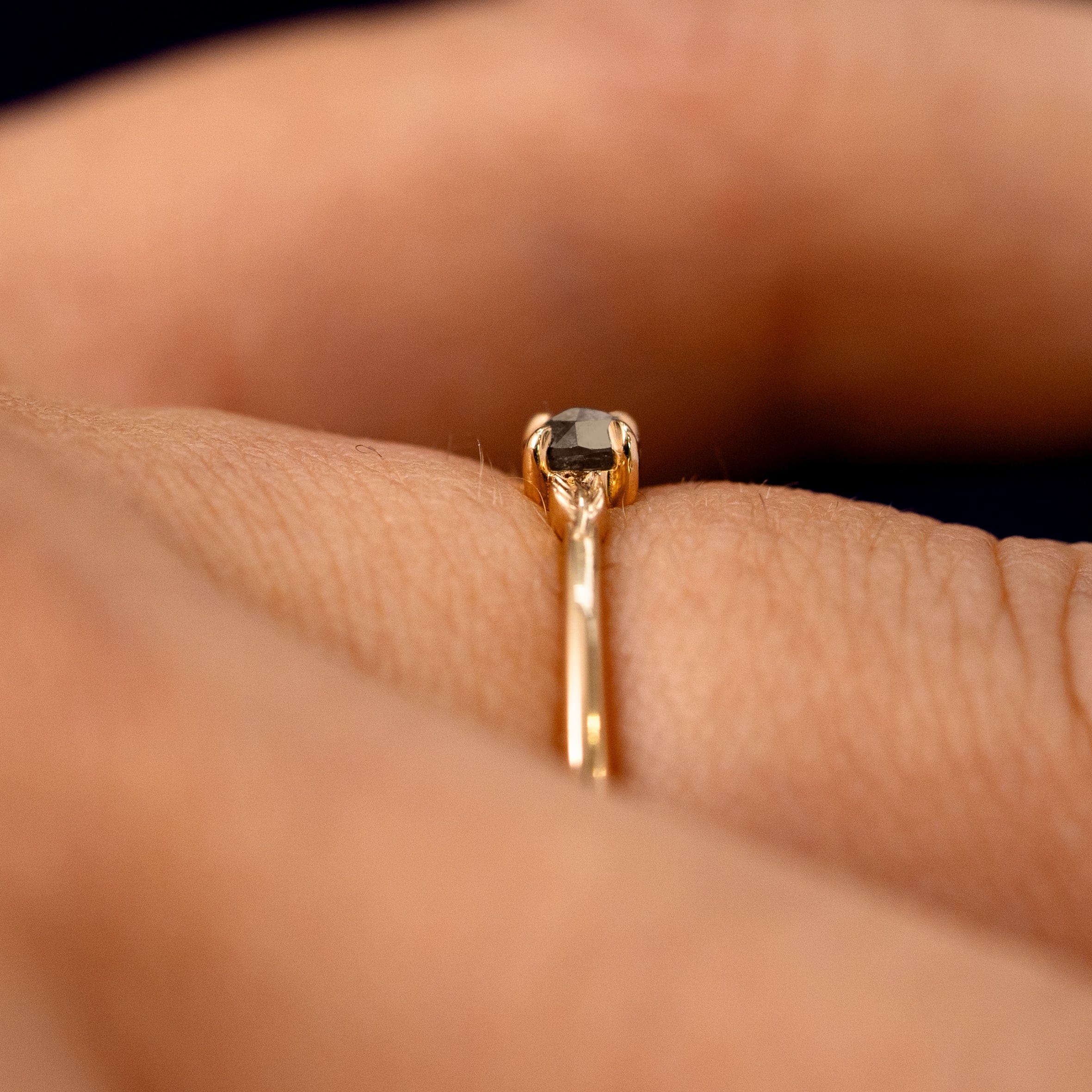 Automic Gold Studio Gemstone Two Leaf Ring