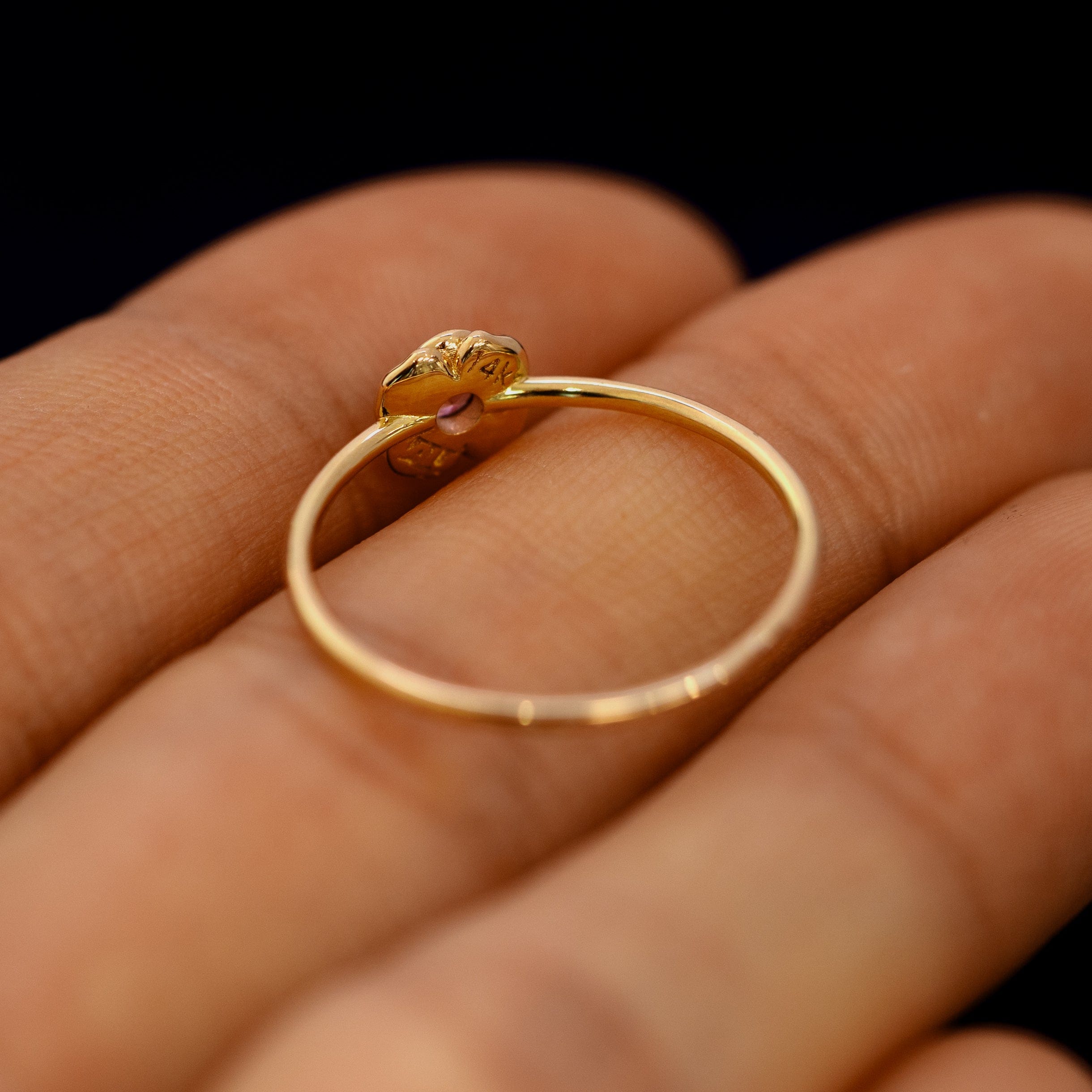 Automic Gold Studio Gemstone Flower Ring