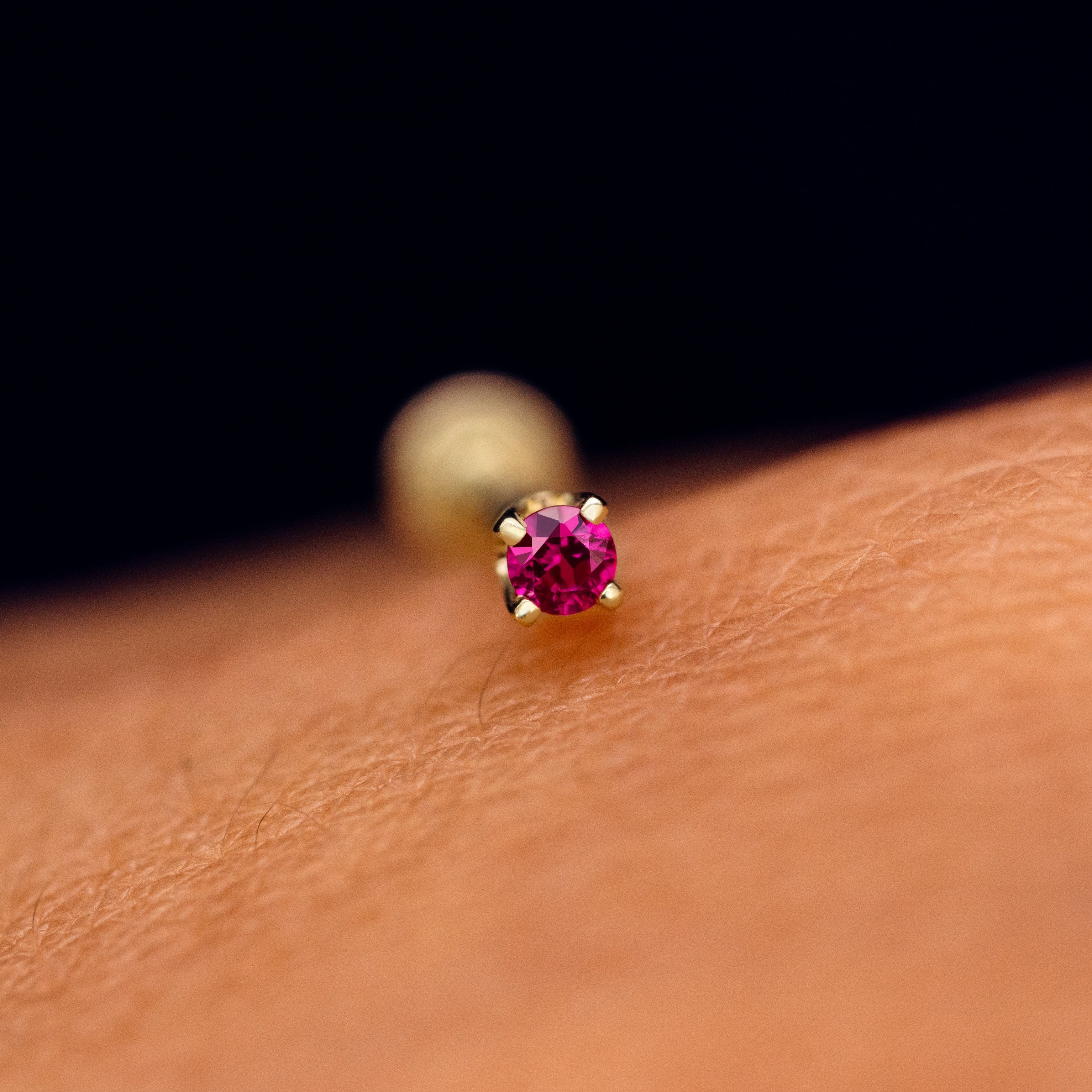 Automic Gold Studio 2 mm Gemstone Flatback Piercing