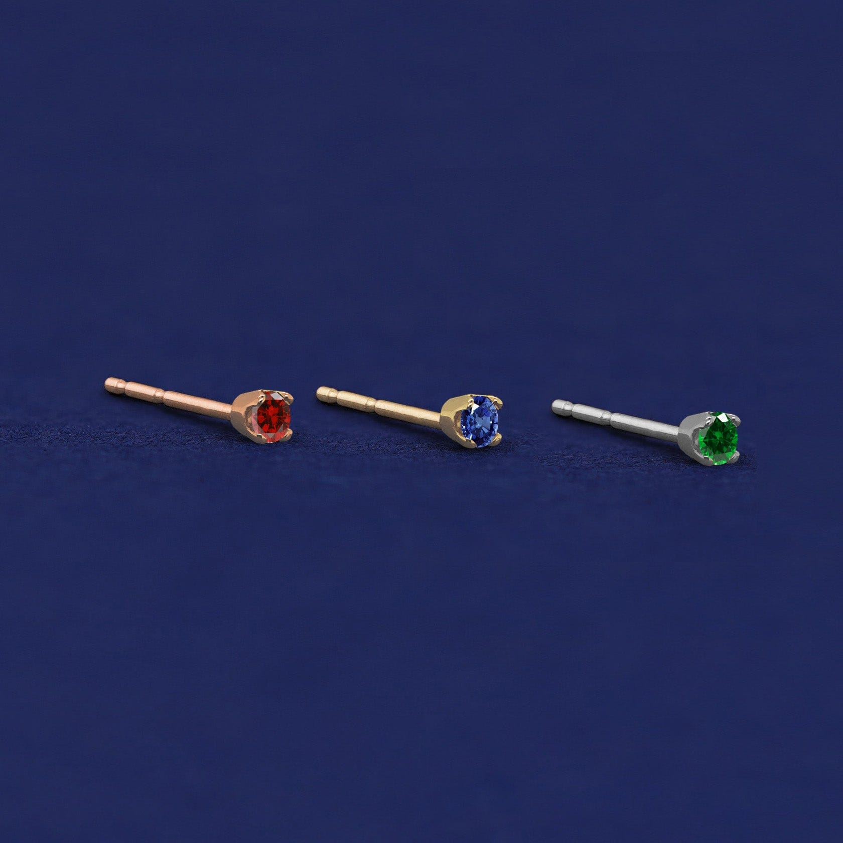 Automic Gold Studio 2 mm Gemstone Earring