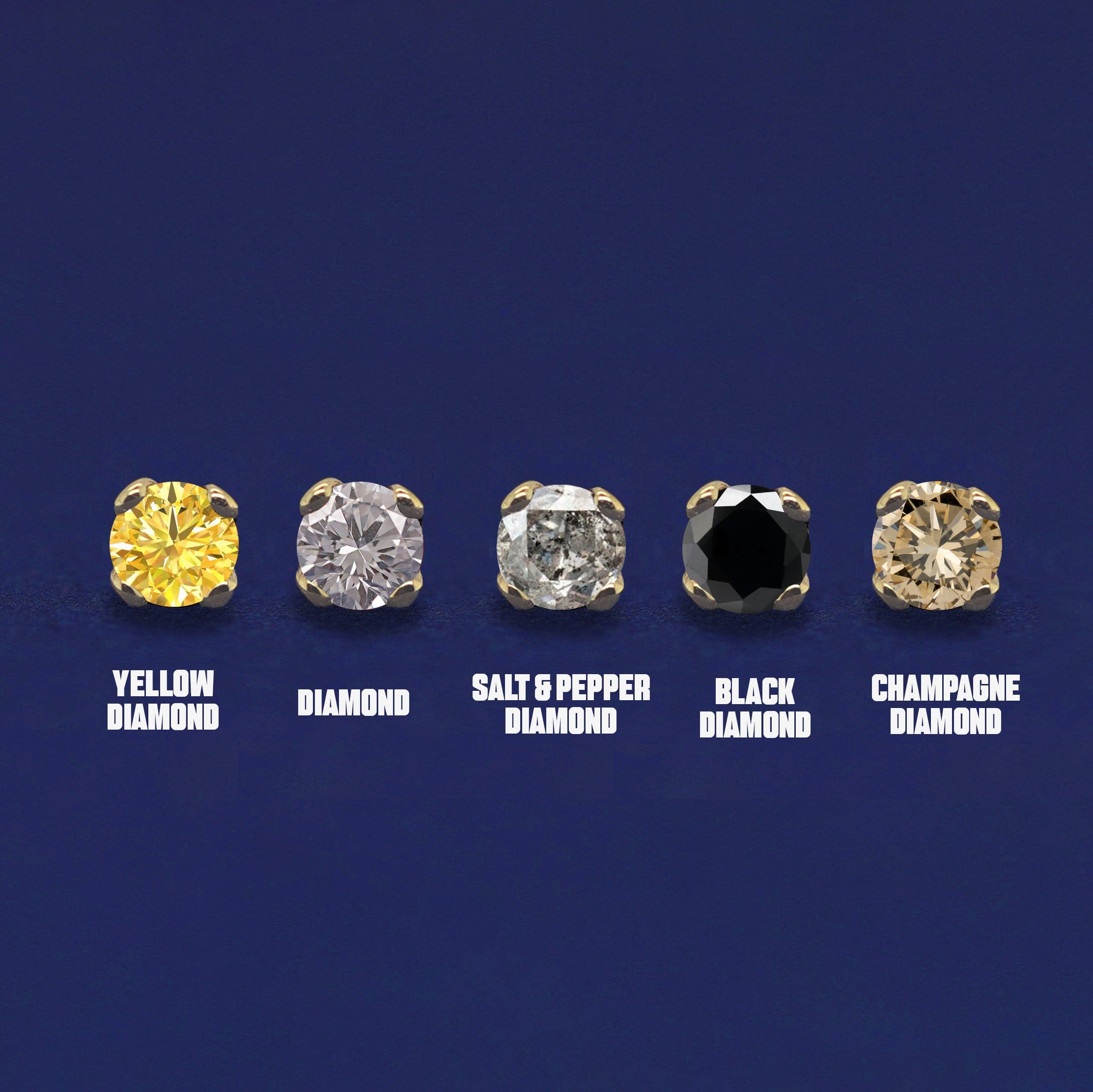 Automic Gold Studio 2 mm Gemstone Earring