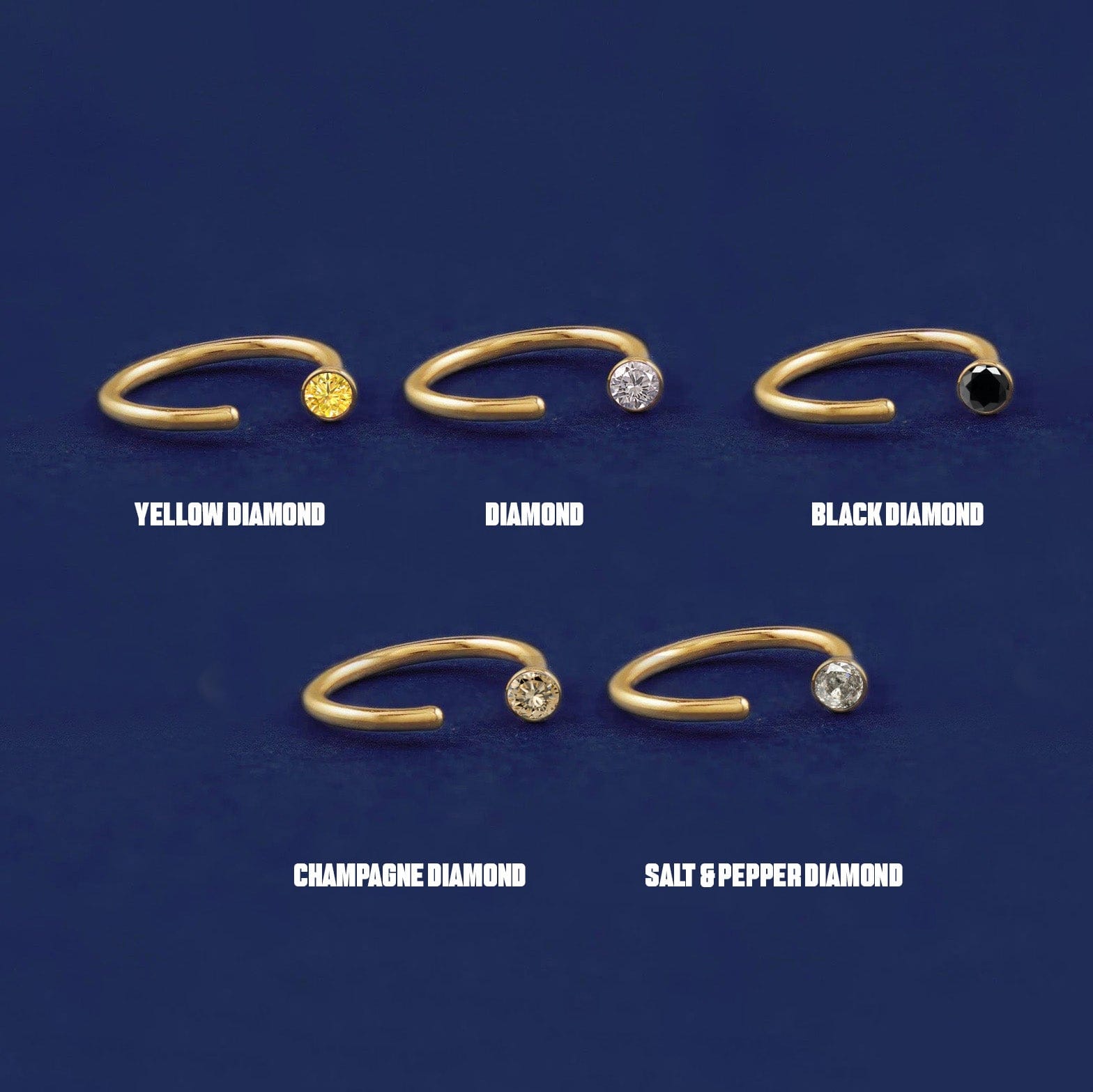 Automic Gold Studio Gemstone Open Hoop