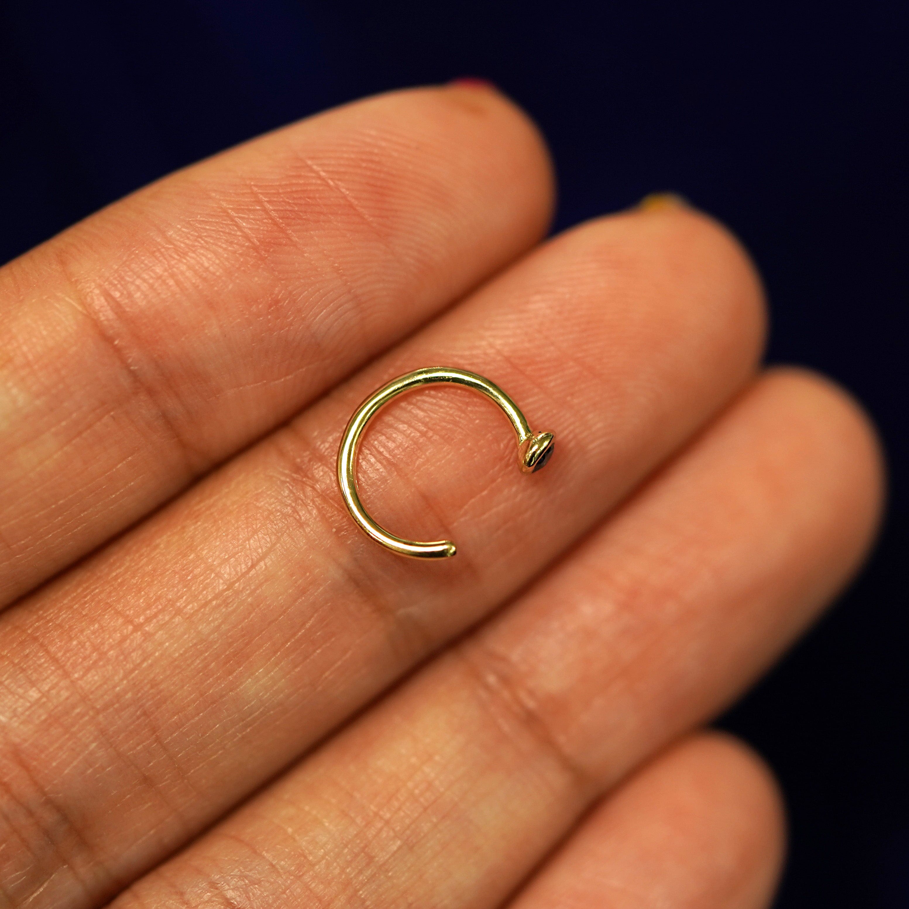 Automic Gold Studio Gemstone Open Hoop
