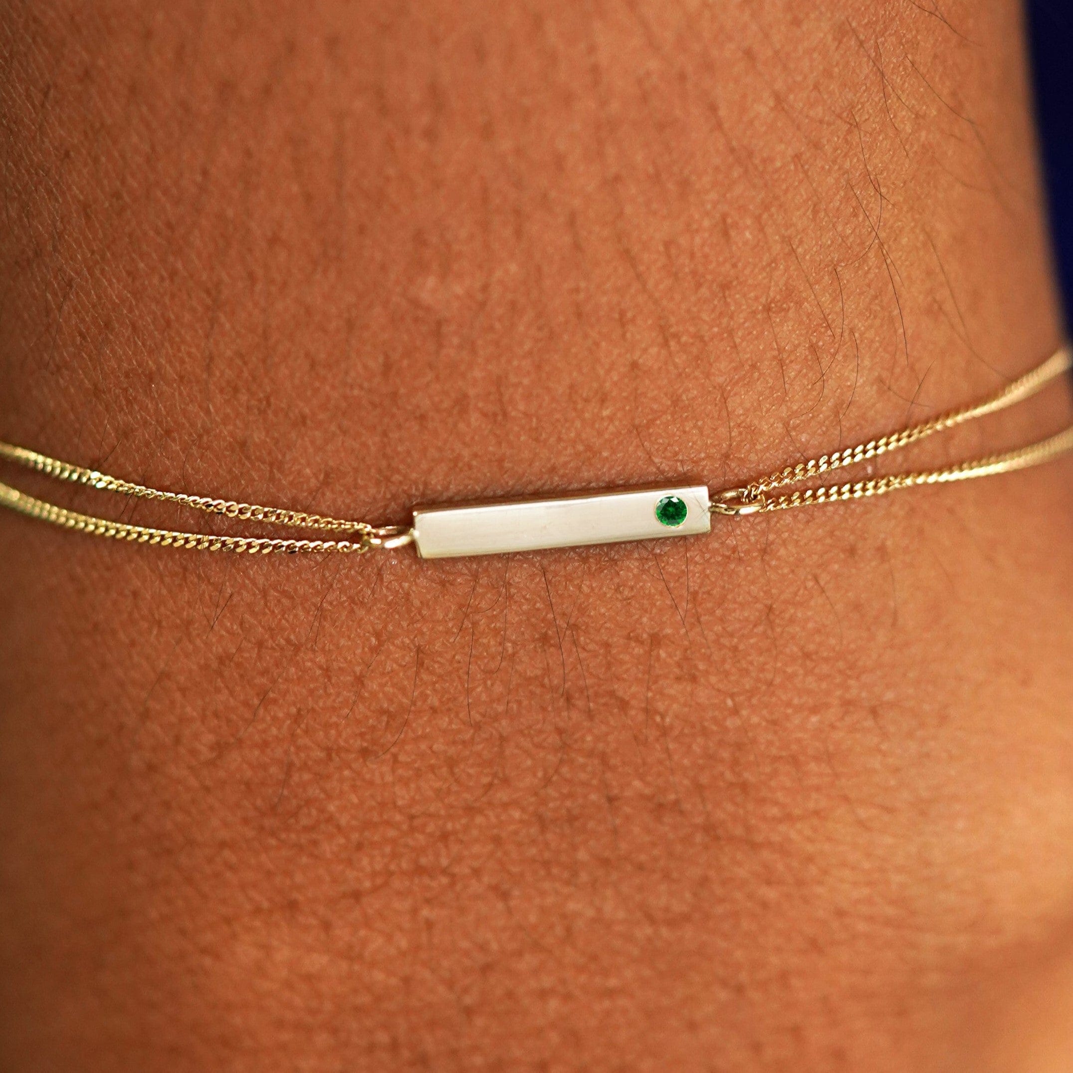 Automic Gold Studio Gemstone Bar Bracelet