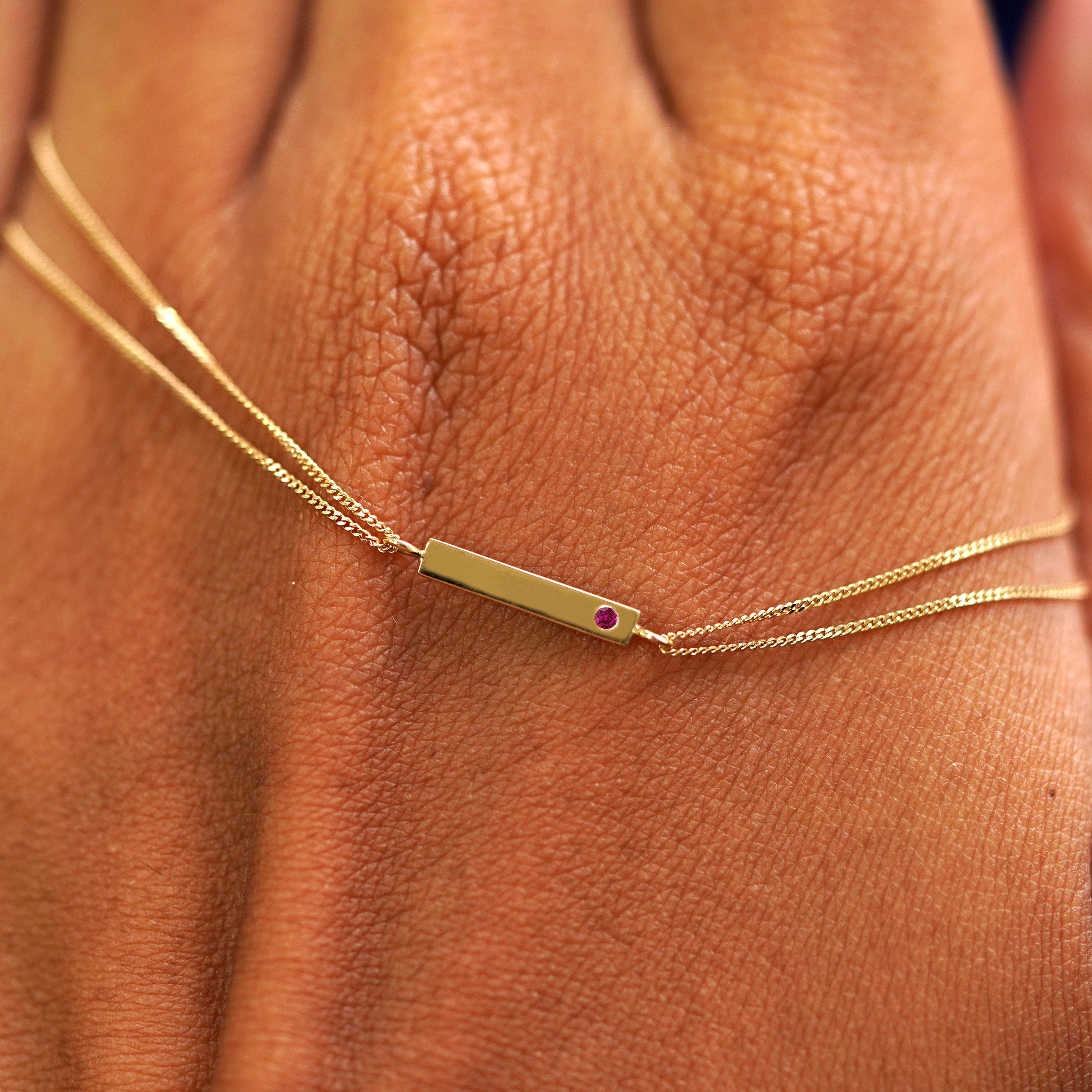 Automic Gold Studio Gemstone Bar Bracelet