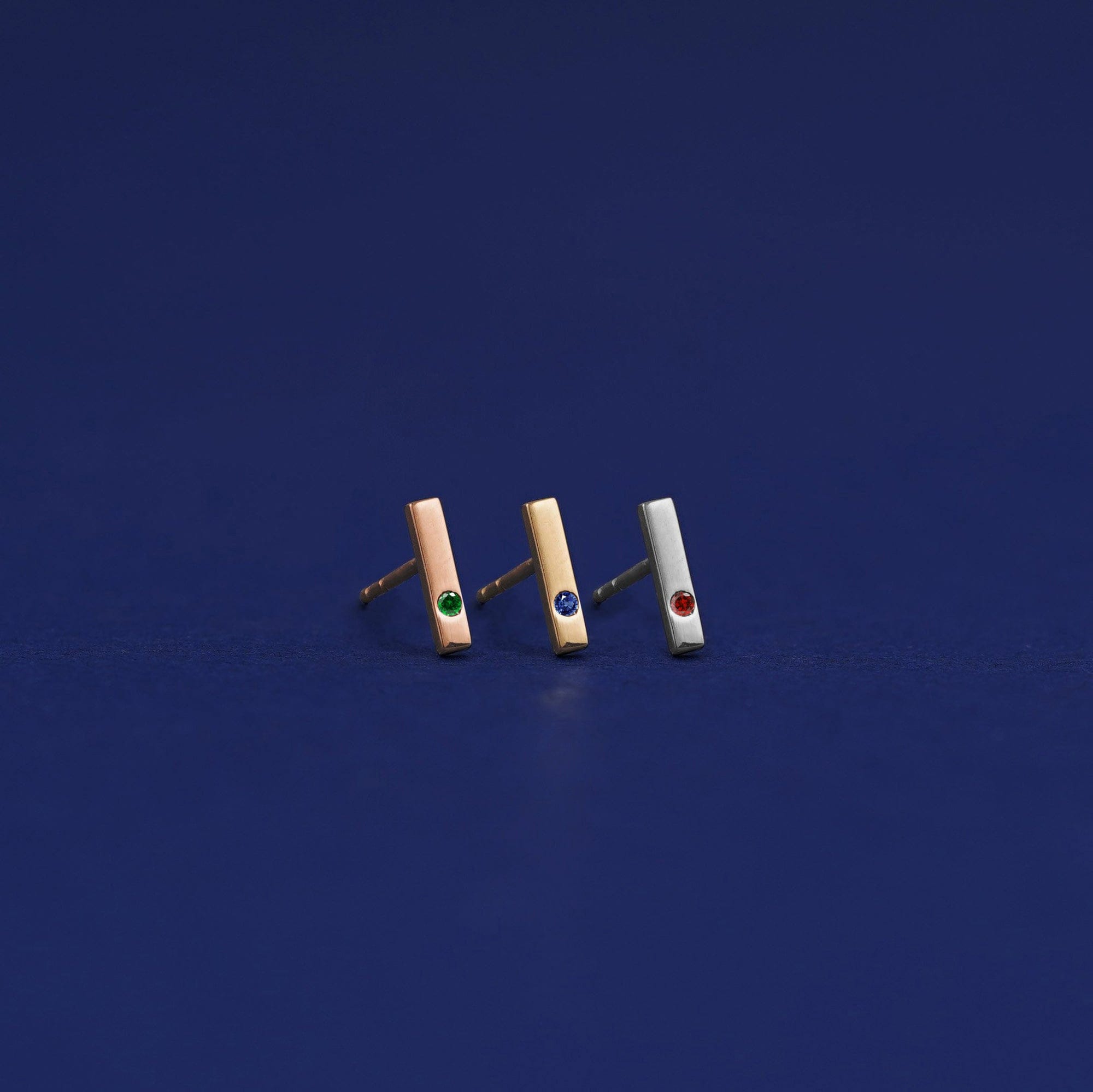 Automic Gold Studio Gemstone Bar Earring