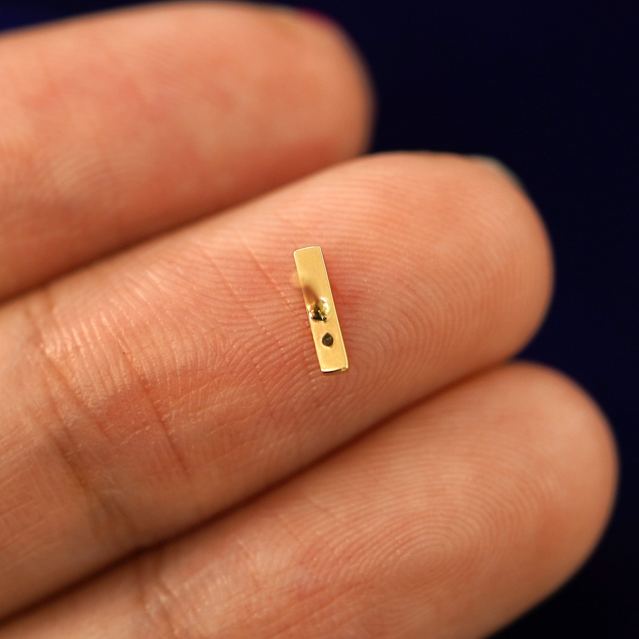 Automic Gold Studio Gemstone Bar Earring