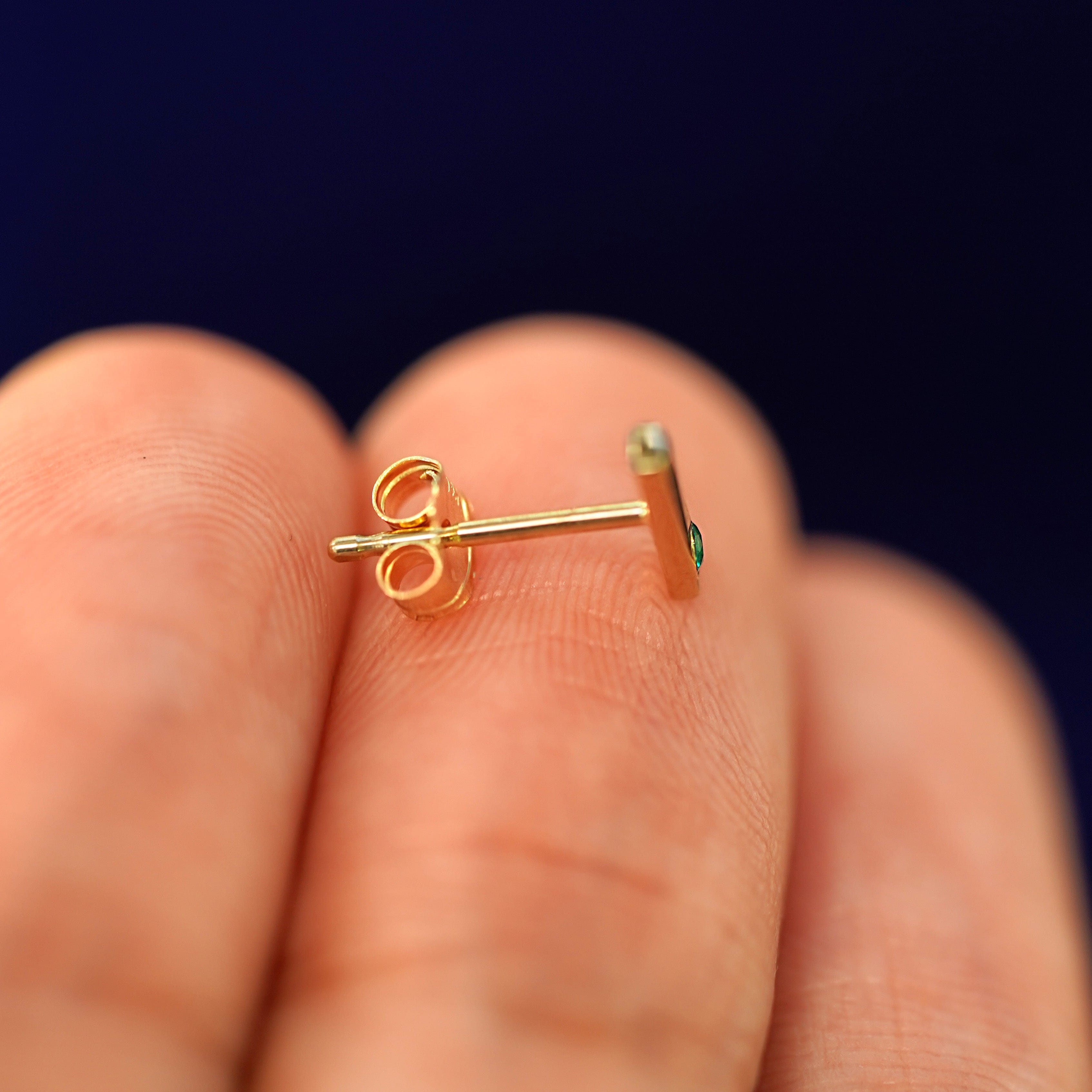 Automic Gold Studio Gemstone Bar Earring