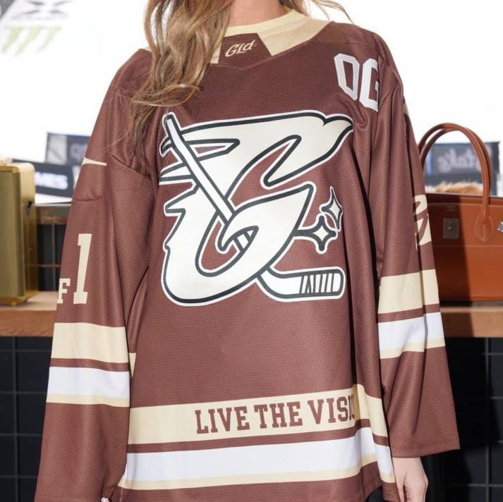 GLD Women GLD Brown and Cream Hockey Jersey
