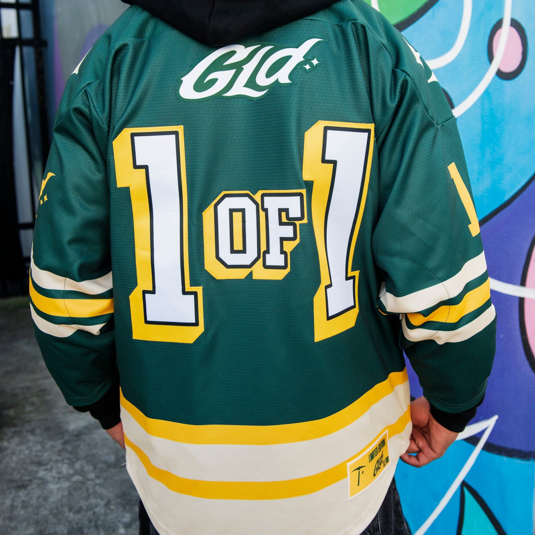 GLD Men GLD Green and Yellow Hockey Jersey