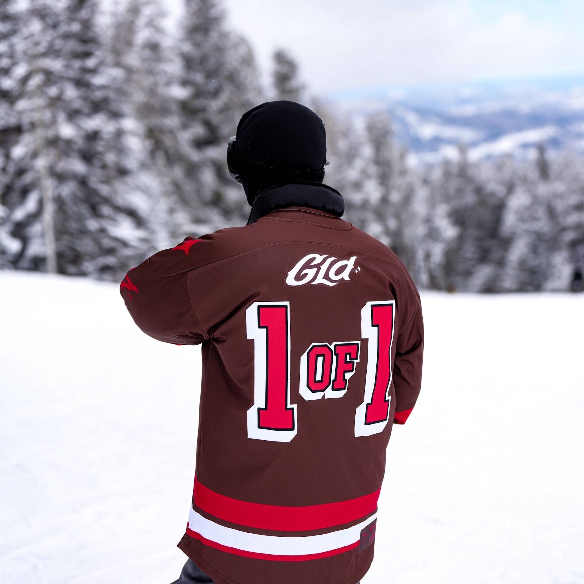 GLD Men GLD Brown and Red Hockey Jersey