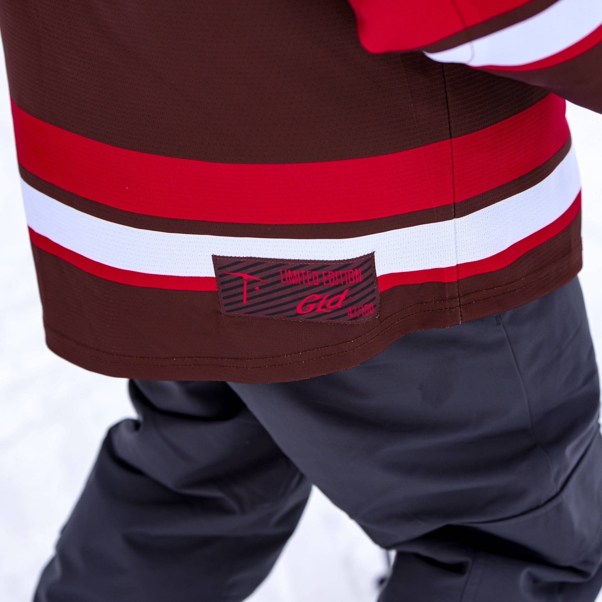 GLD Men GLD Brown and Red Hockey Jersey