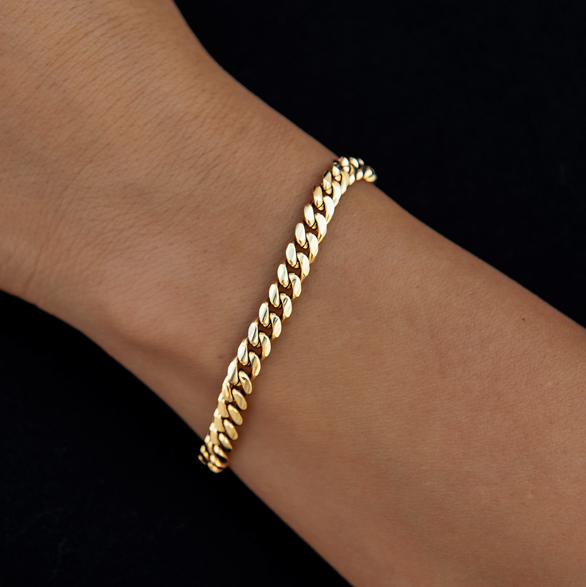 GLD Women 5 mm Cuban Necklace + Bracelet Bundle - Yellow Gold