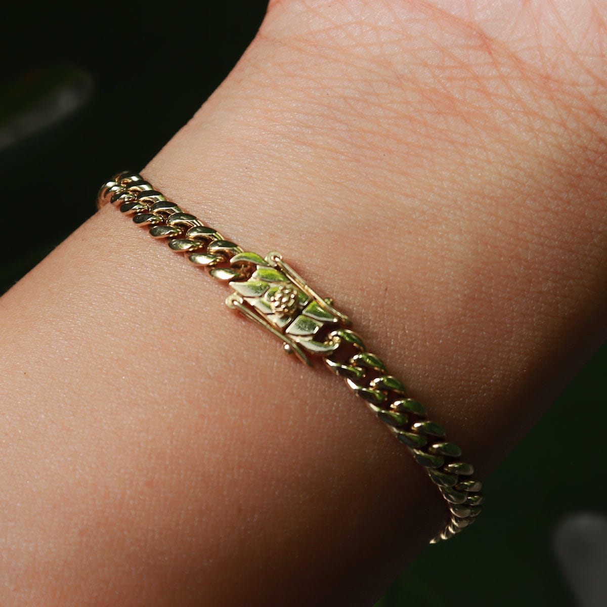 GLD Women 5 mm Cuban Necklace + Bracelet Bundle - Yellow Gold