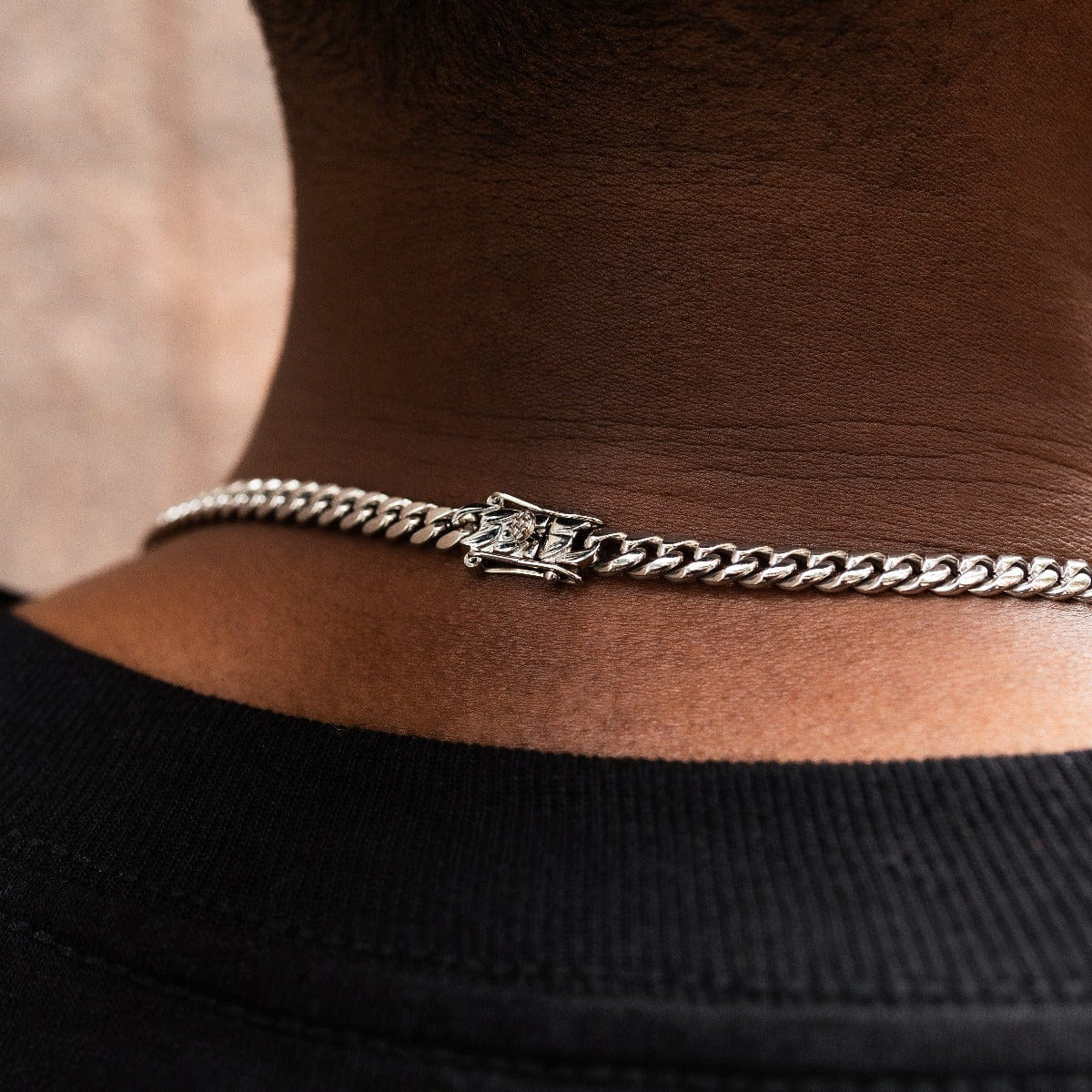 GLD Men 5 mm Cuban Chain + Bracelet Bundle - White Gold