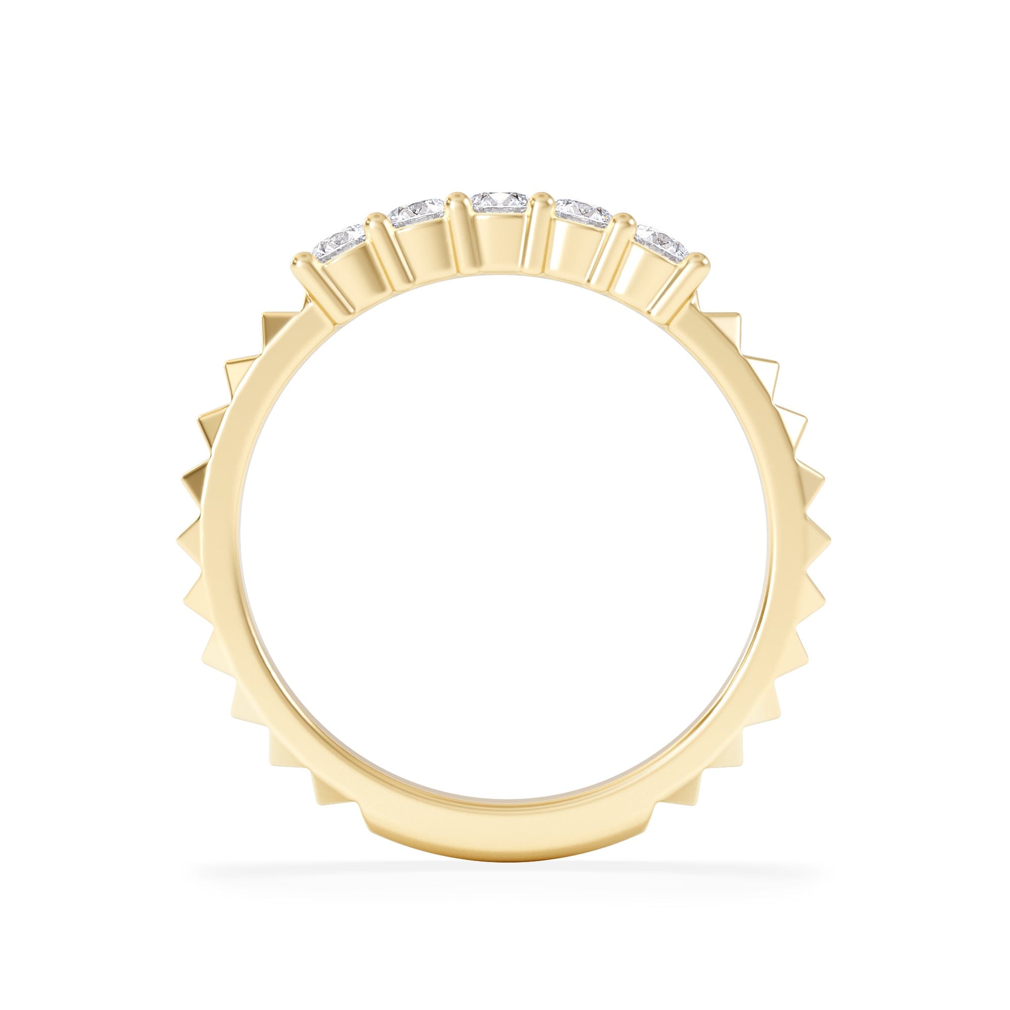 Diamond Era 0.34ct Round Cut Lab Diamond 5 Stone Ring in 18K Gold Vermeil
