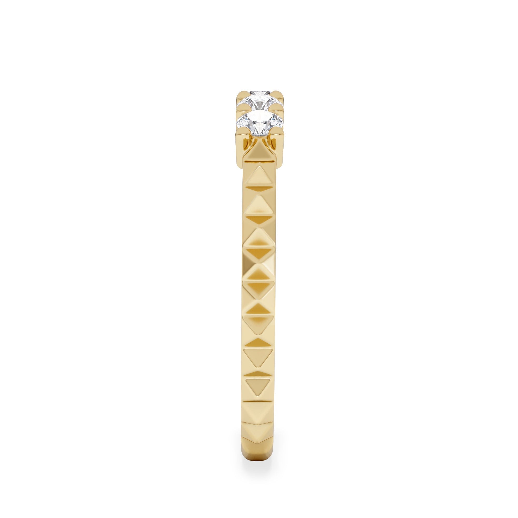 Diamond Era 0.34ct Round Cut Lab Diamond 5 Stone Ring in 18K Gold Vermeil