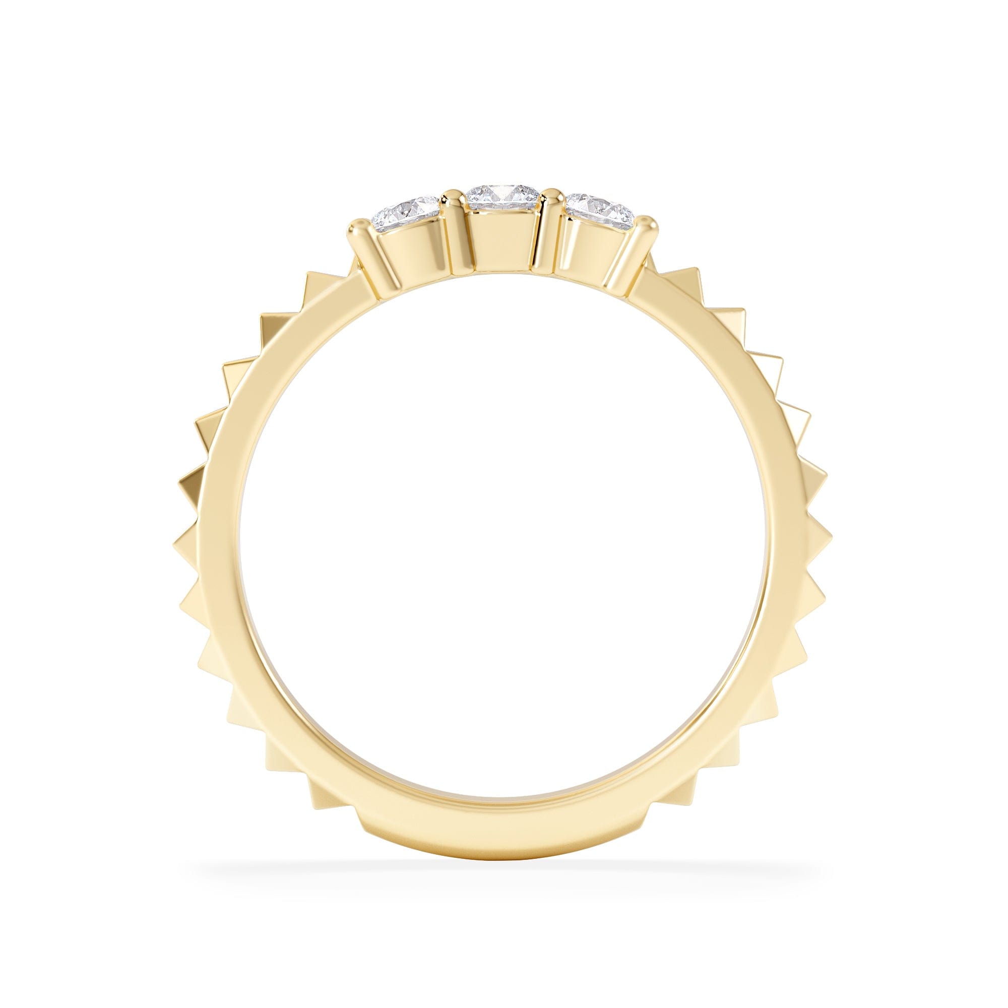 Diamond Era 0.33ct Round Cut Lab Diamond 3 Stone Ring in 18K Gold Vermeil