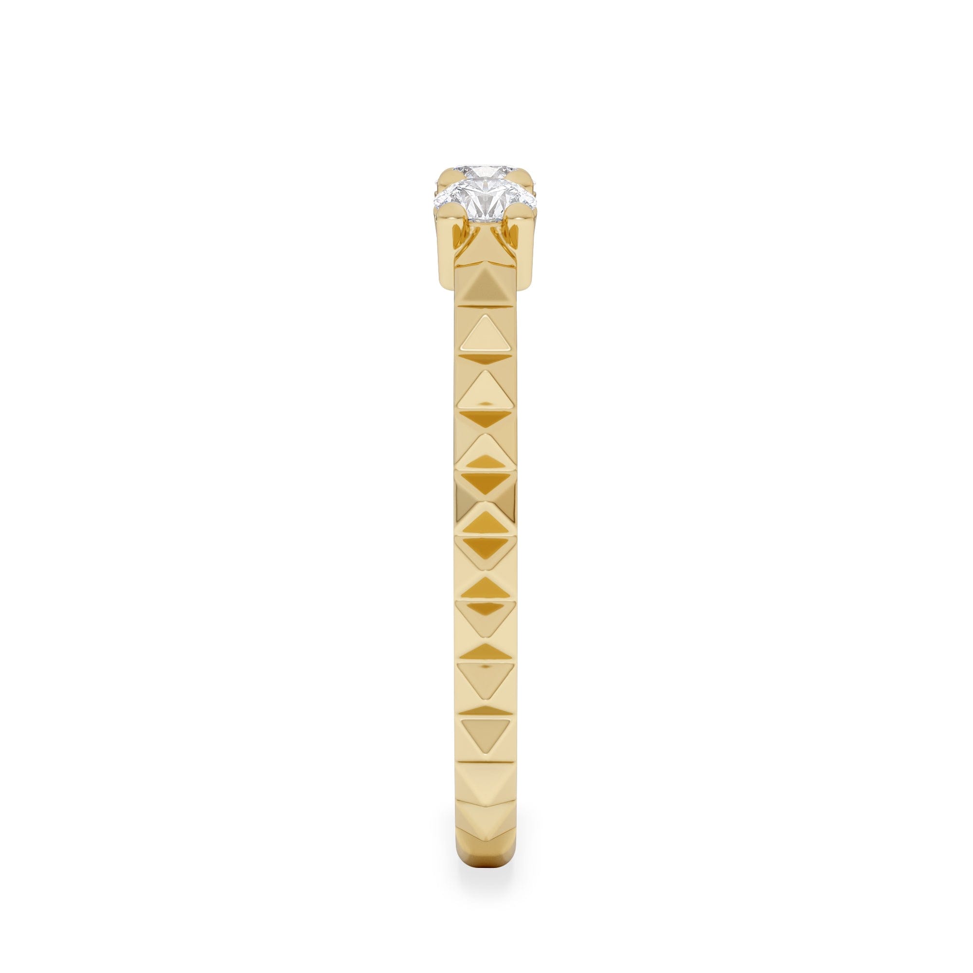 Diamond Era 0.33ct Round Cut Lab Diamond 3 Stone Ring in 18K Gold Vermeil