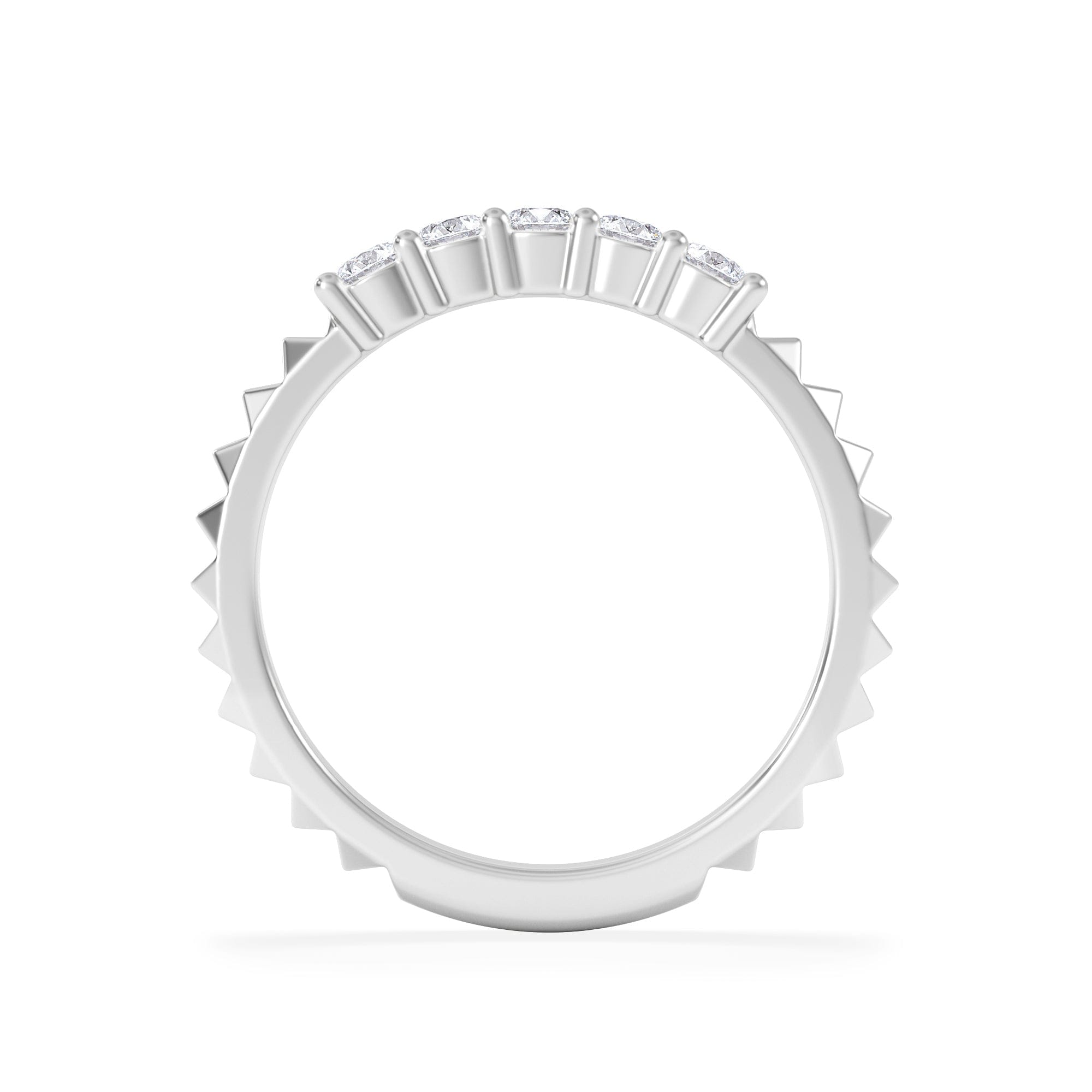 Diamond Era 0.34ct Round Cut Lab Diamond 5 Stone Ring in 925 Silver