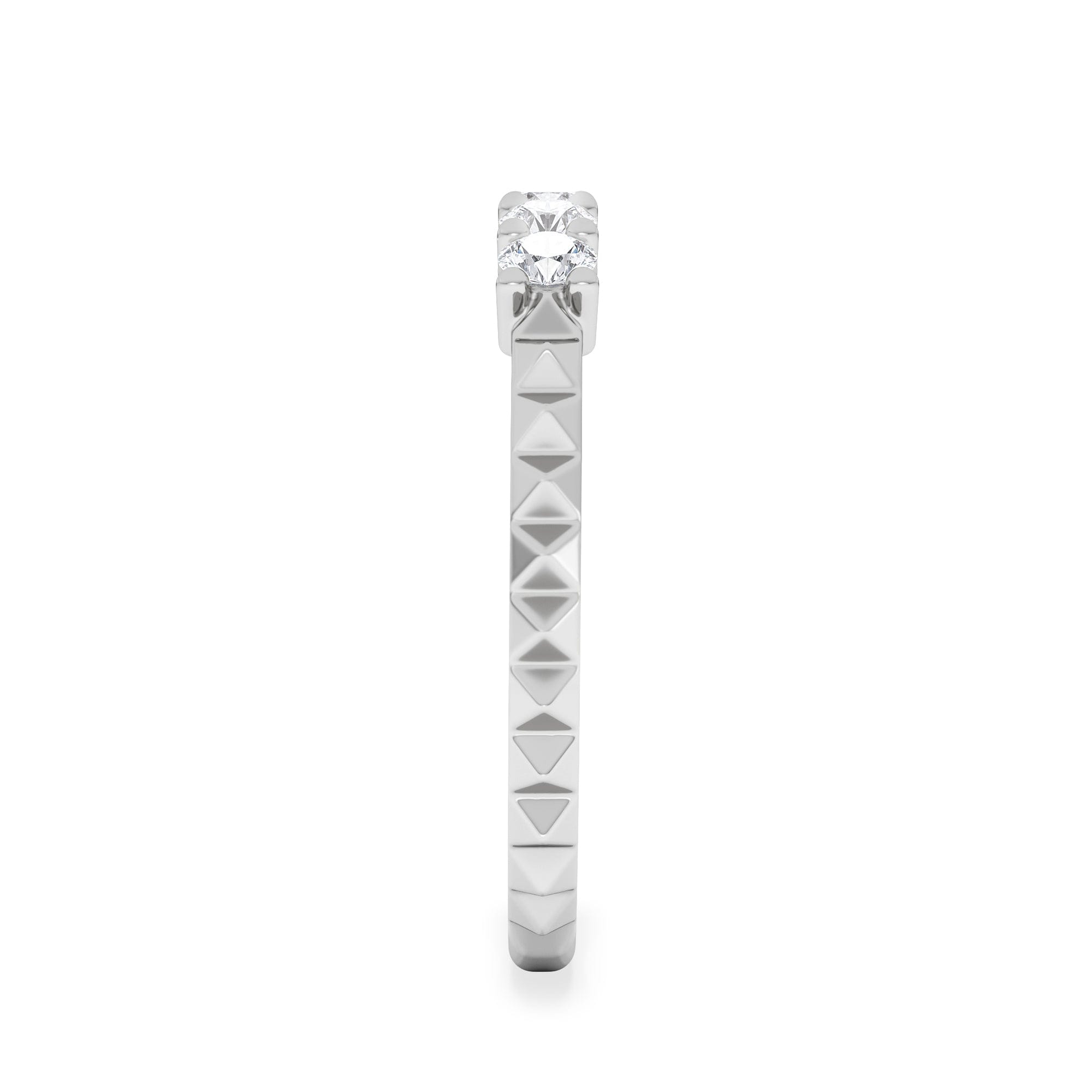 Diamond Era 0.34ct Round Cut Lab Diamond 5 Stone Ring in 925 Silver