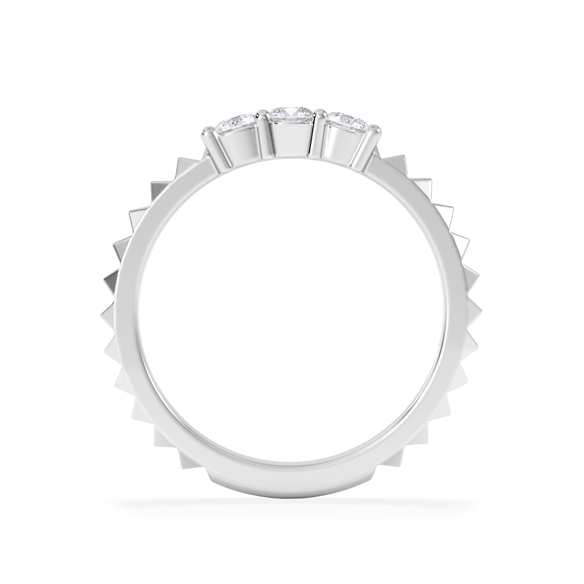 Diamond Era 0.33ct Round Cut Lab Diamond 3 Stone Ring in 925 Silver