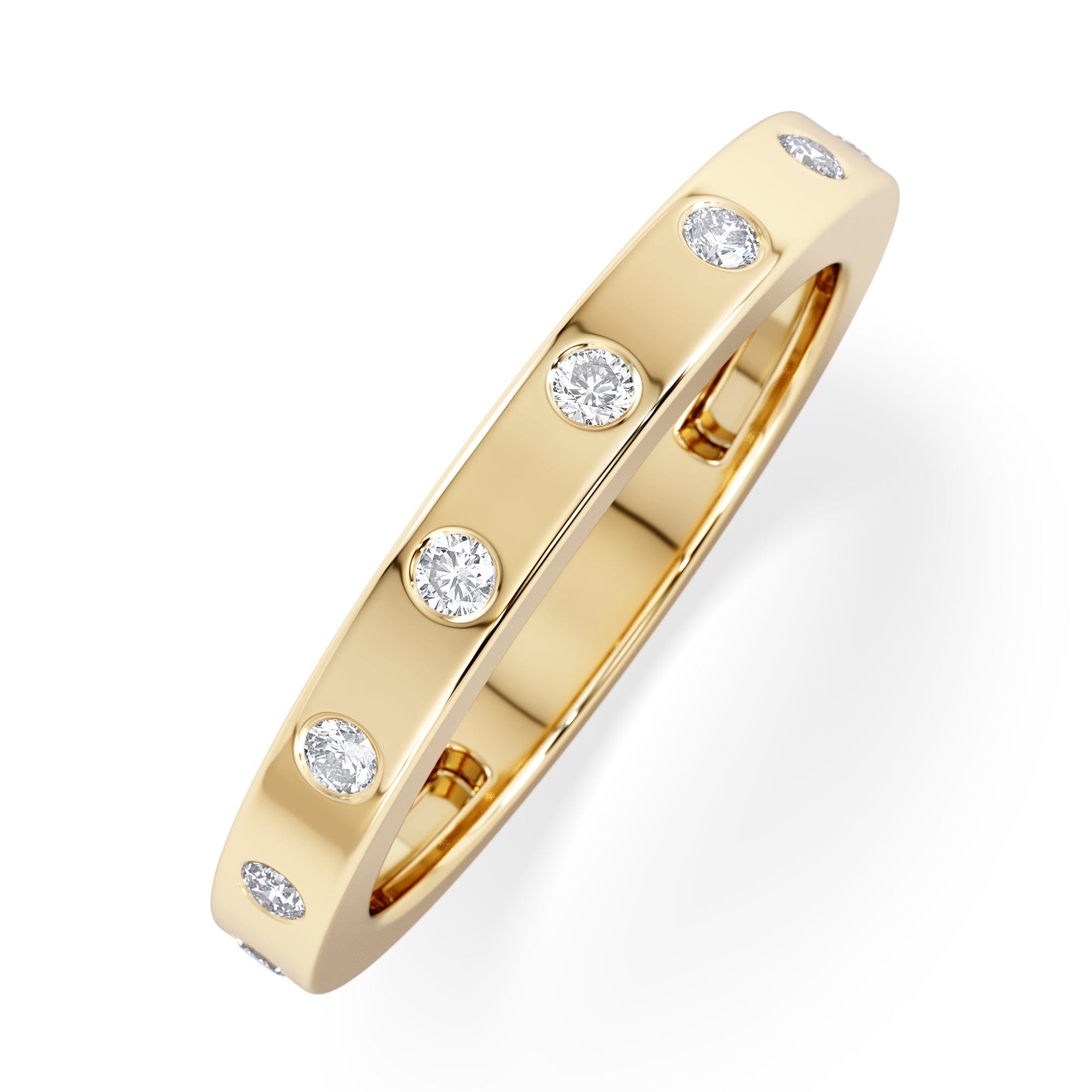 Diamond Élan 0.09ct Lab Diamond Ring in 18K Gold Vermeil