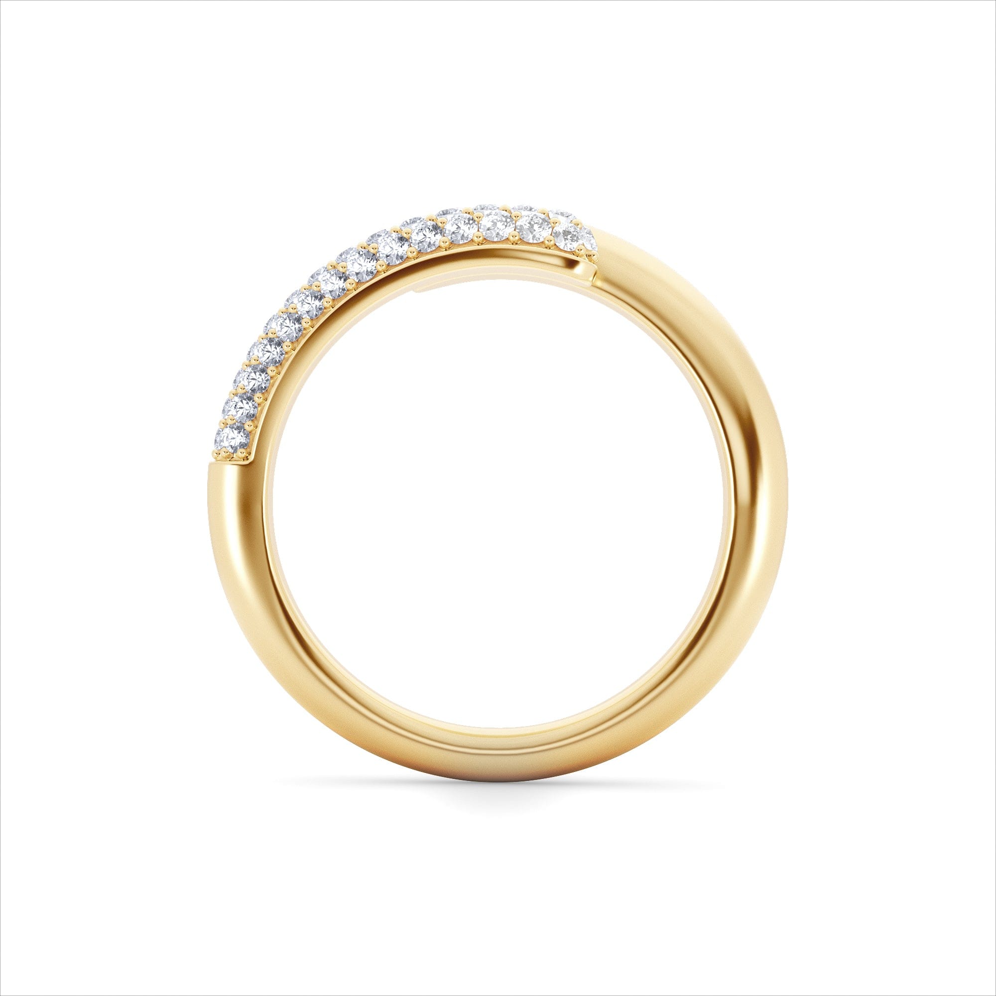Diamond 0.30ct Lab Diamond Pavé Wrap Ring in 18K Gold Vermeil