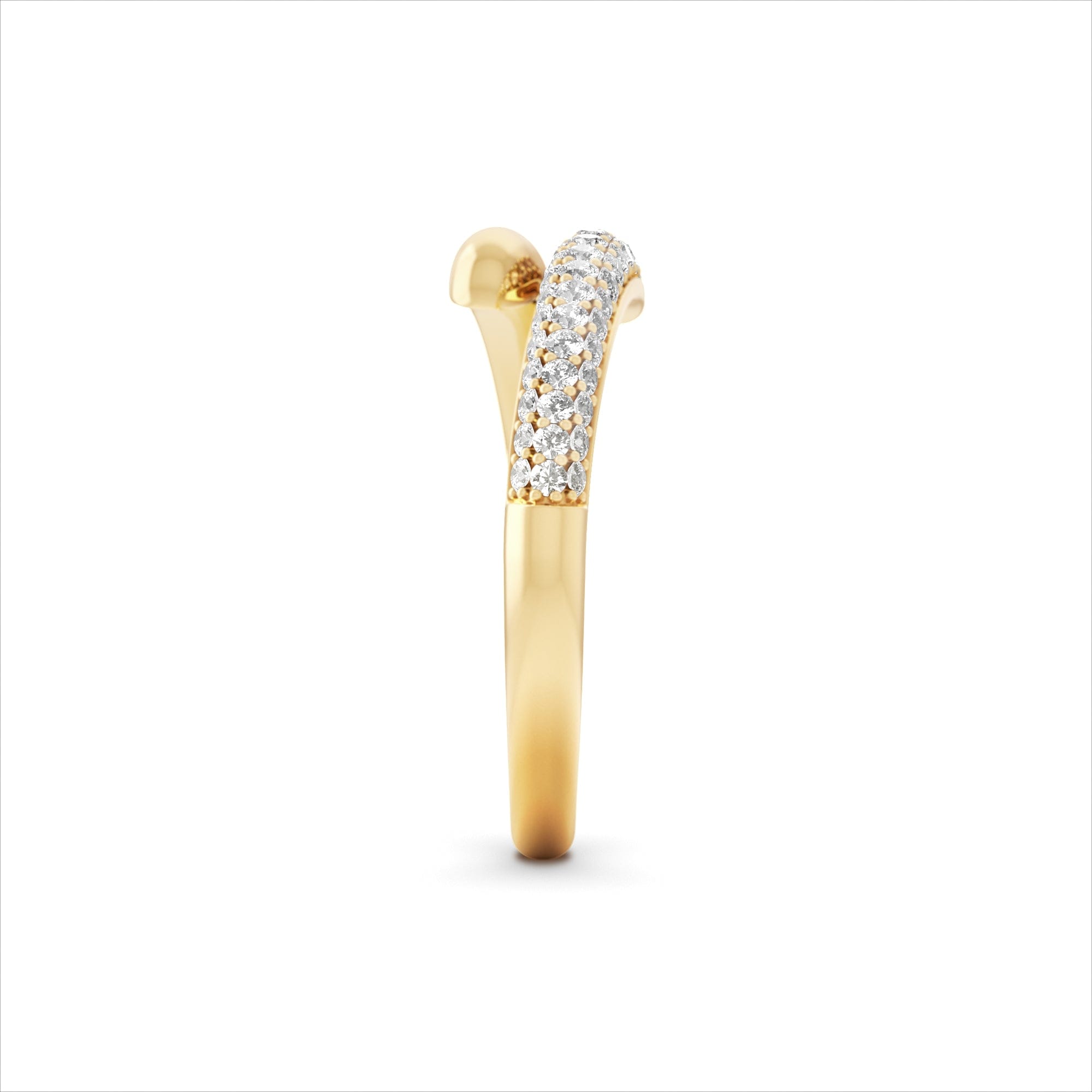 Diamond 0.30ct Lab Diamond Pavé Wrap Ring in 18K Gold Vermeil