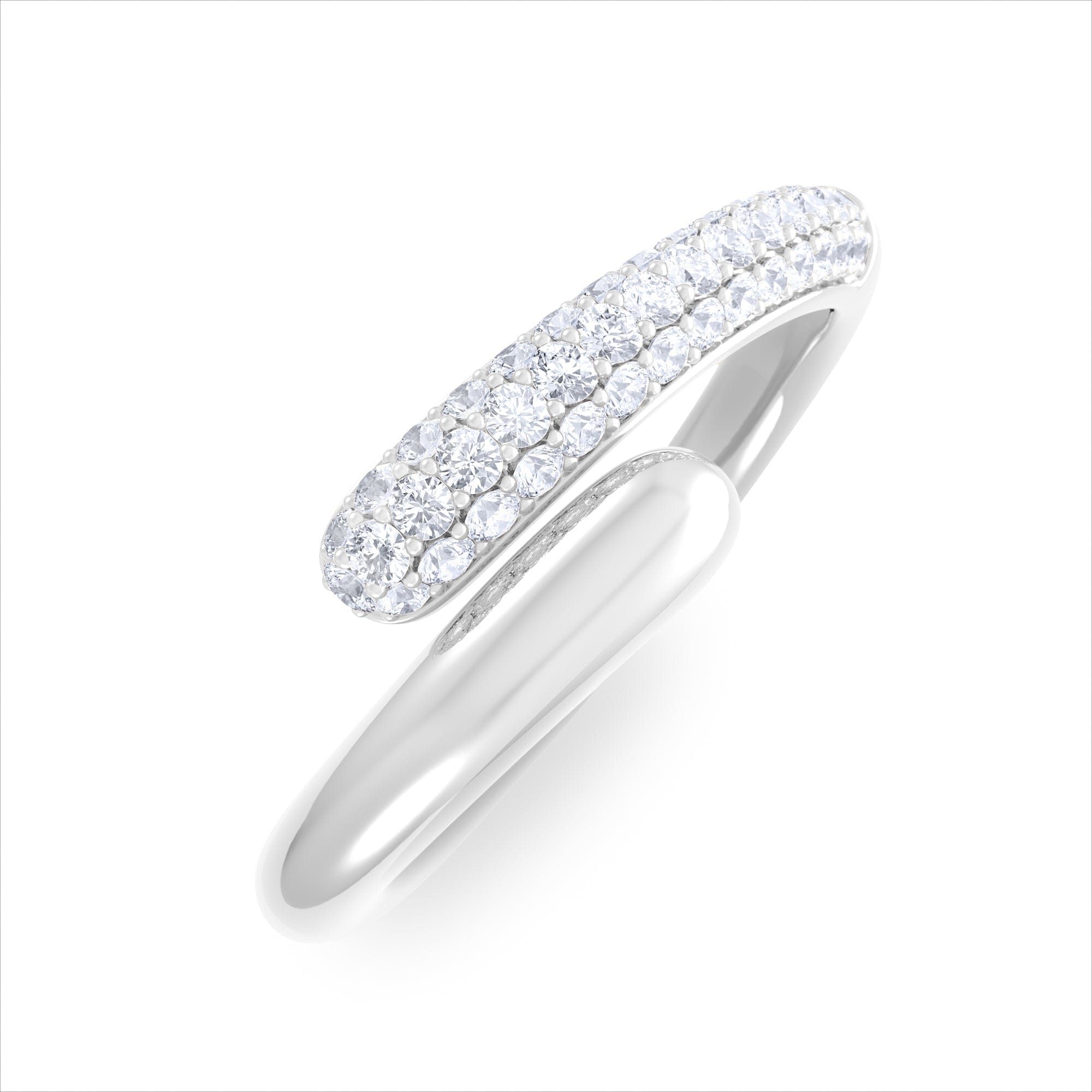 Diamond 0.30ct Lab Diamond Pavé Wrap Ring in Sterling Silver