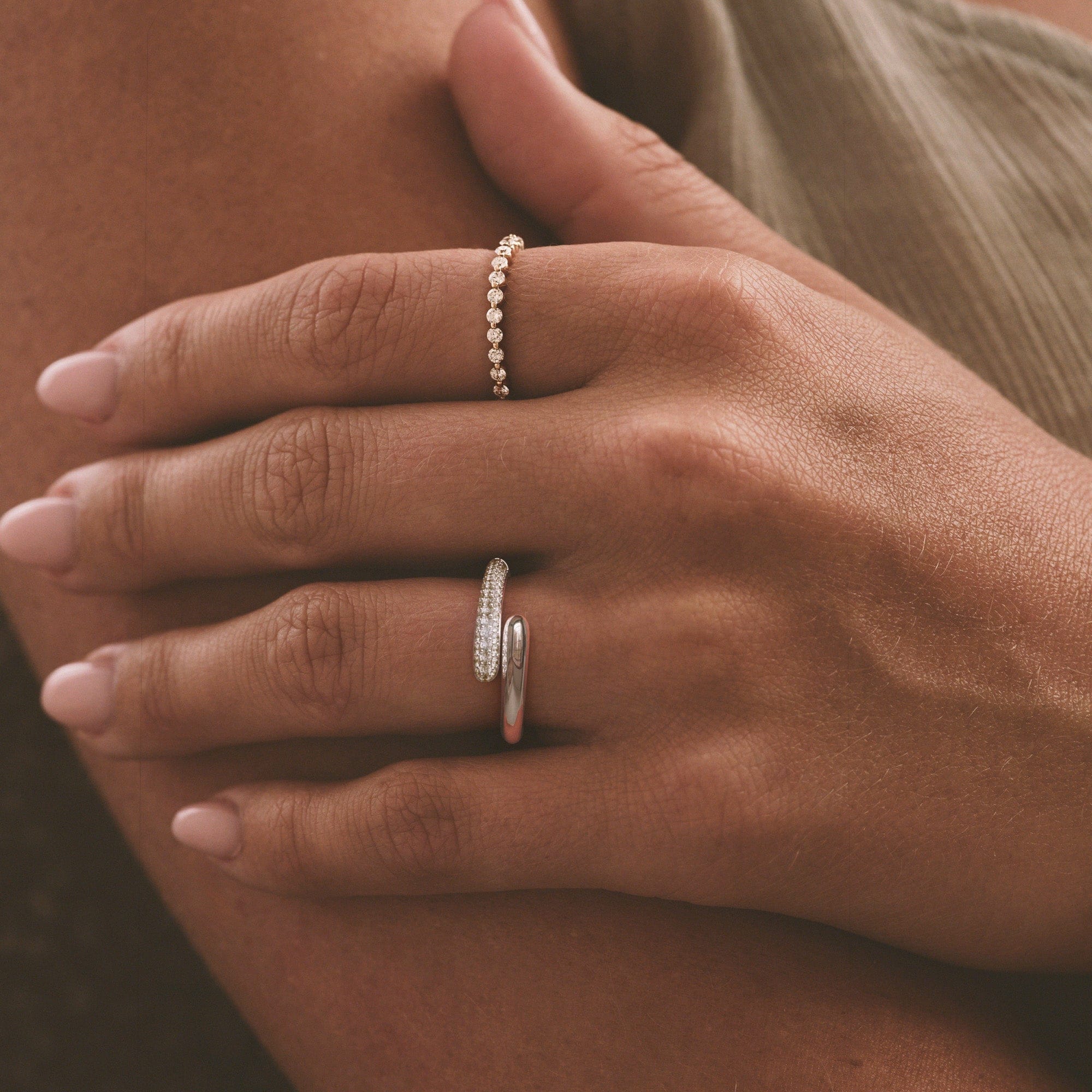 Diamond 0.30ct Lab Diamond Pavé Wrap Ring in Sterling Silver