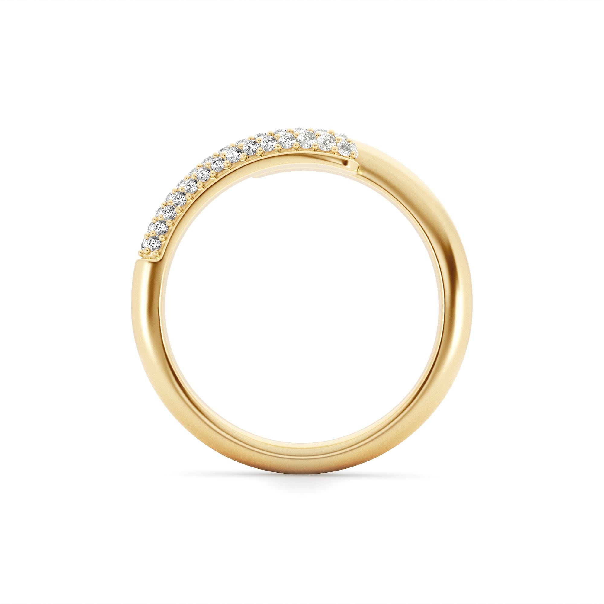 Diamond 0.15ct Lab Diamond Pavé Wrap Ring in 18K Gold Vermeil