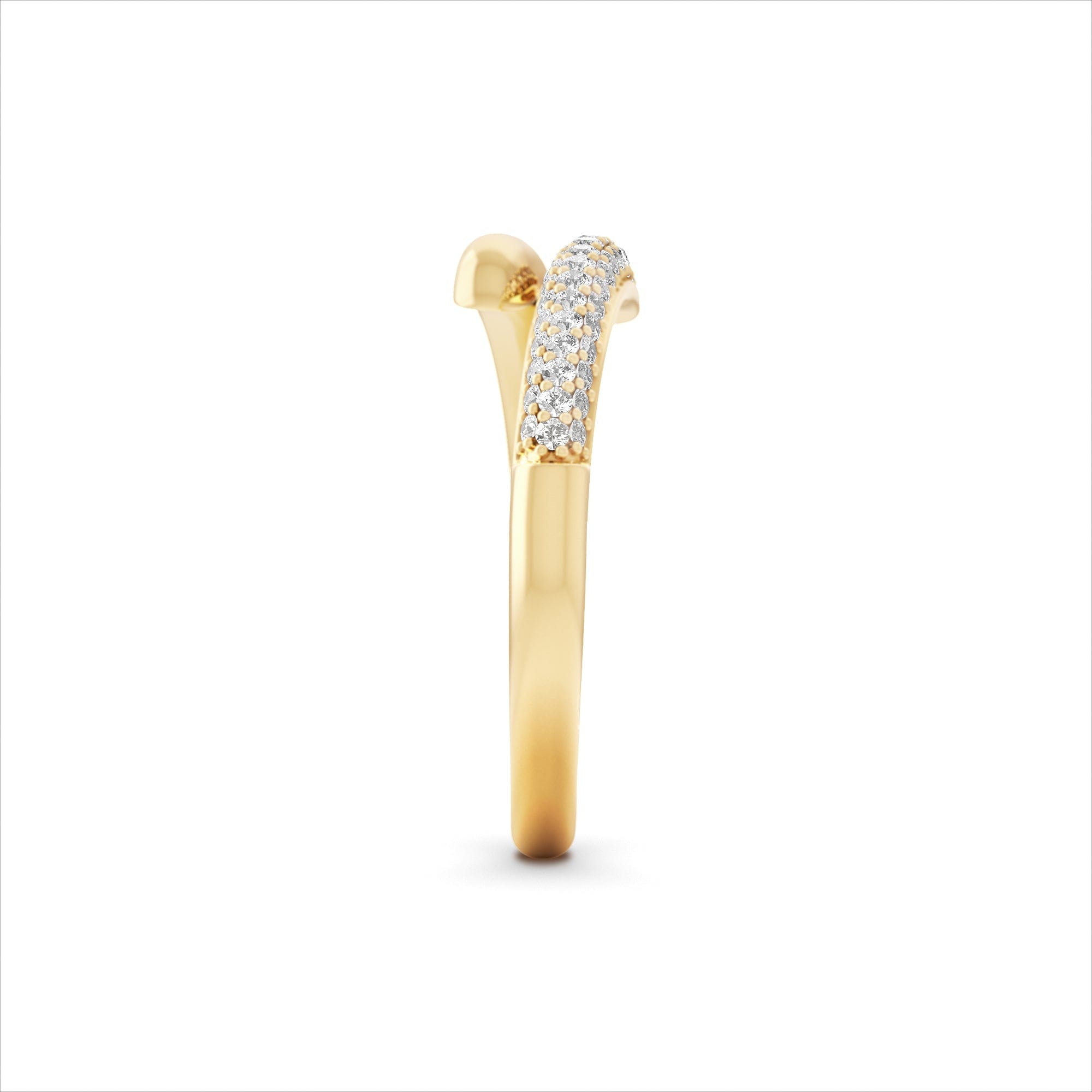 Diamond 0.15ct Lab Diamond Pavé Wrap Ring in 18K Gold Vermeil