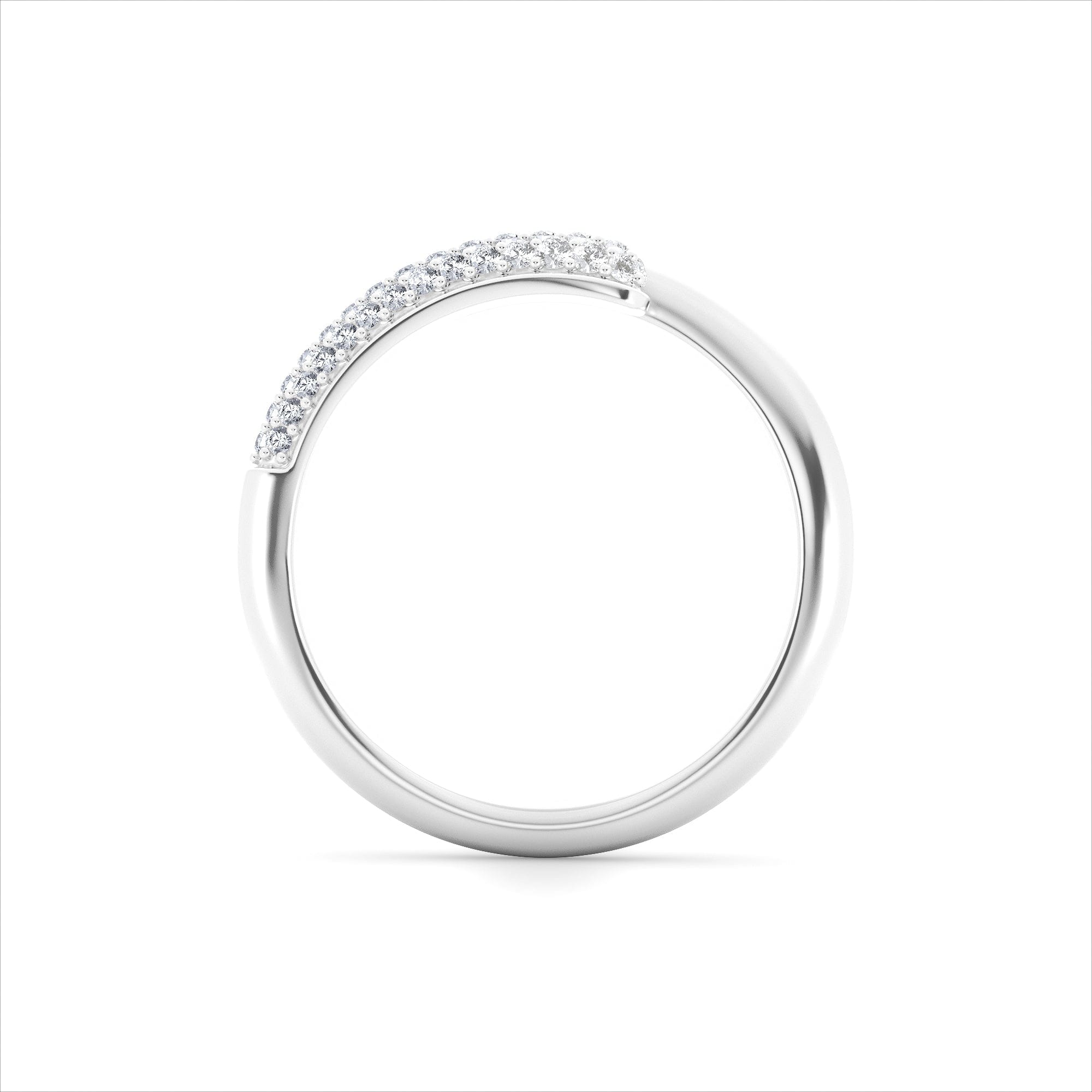 Diamond 0.15ct Lab Diamond Pavé Wrap Ring in Sterling Silver