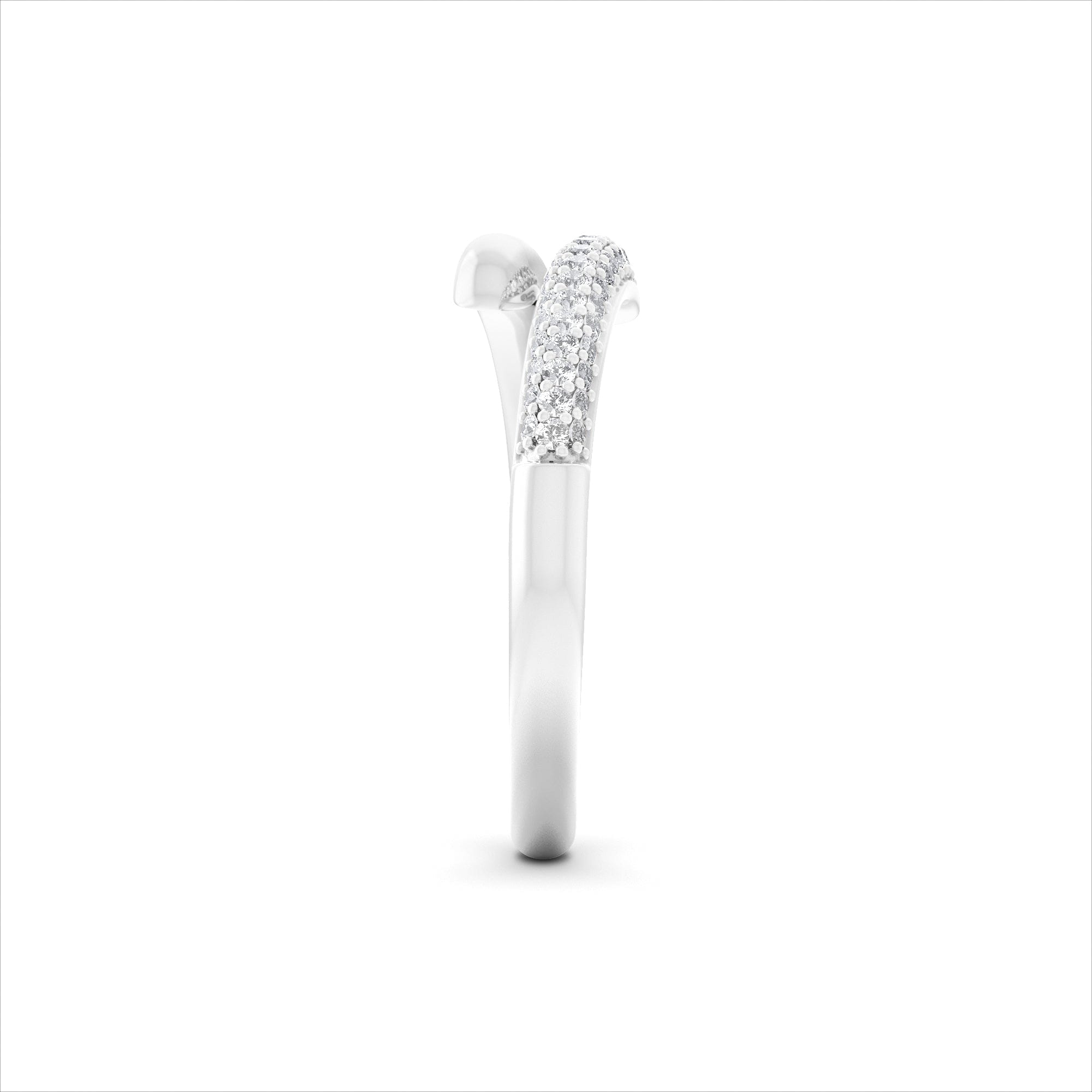 Diamond 0.15ct Lab Diamond Pavé Wrap Ring in Sterling Silver